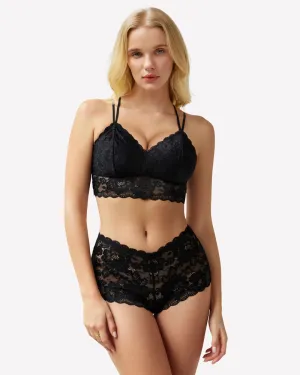 2 Piece Lace Bra and Panty Set