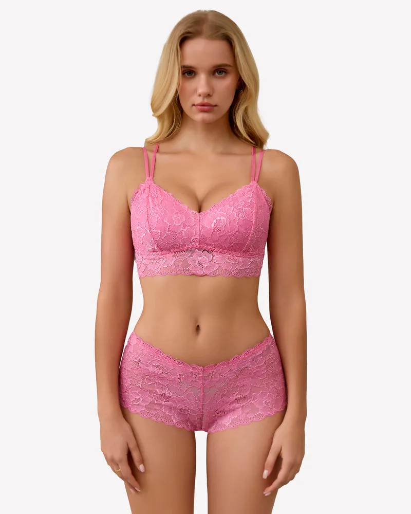 2 Piece Lace Bra and Panty Set