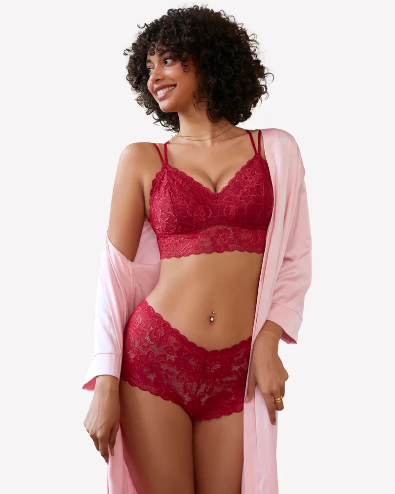 2 Piece Lace Bra and Panty Set