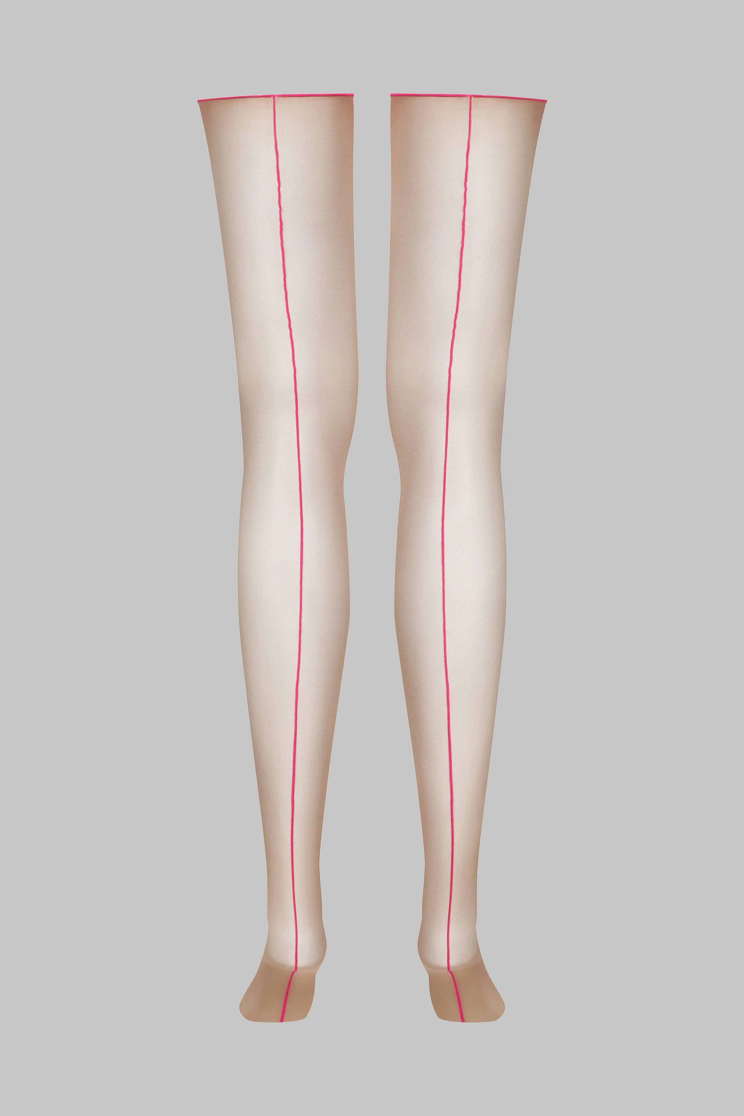 20D neon seam rolled stockings - Les Coquetteries