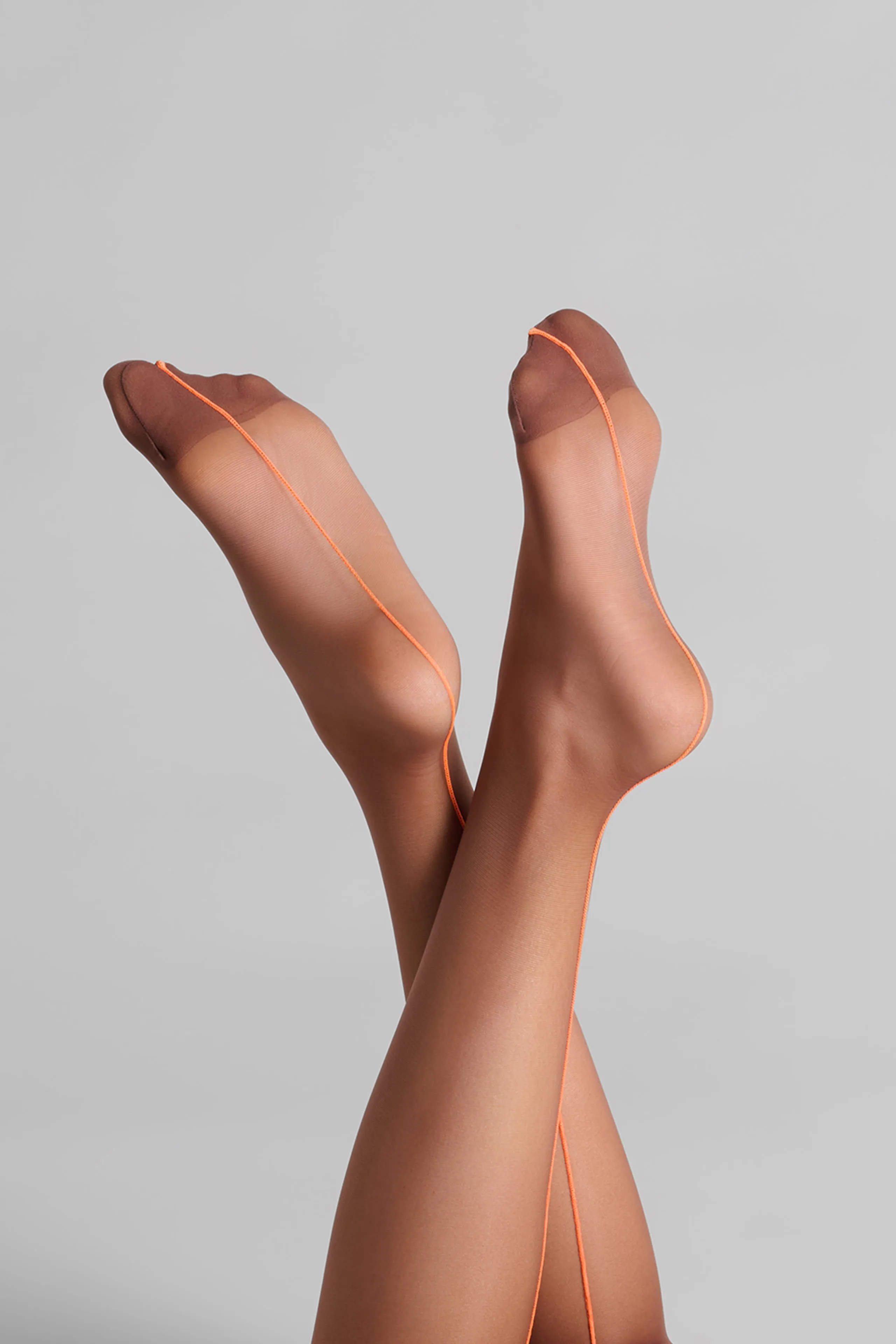 20D neon seam rolled stockings - Les Coquetteries