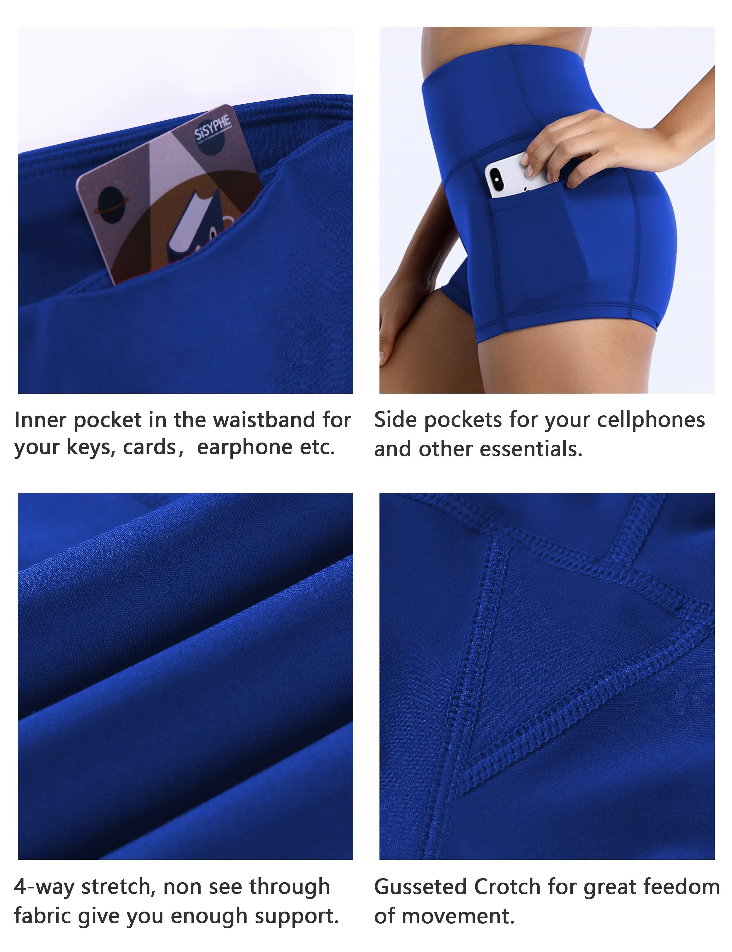 2.5" Side Pockets Yoga Shorts navy ins_yoga
