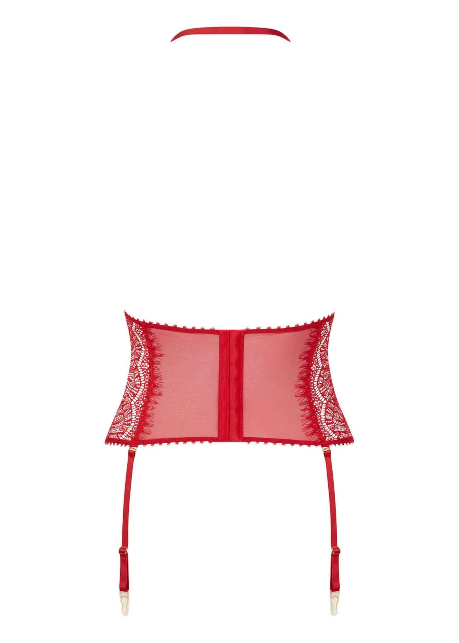 Accroche Coeur Waist Cincher with Suspenders (Red)
