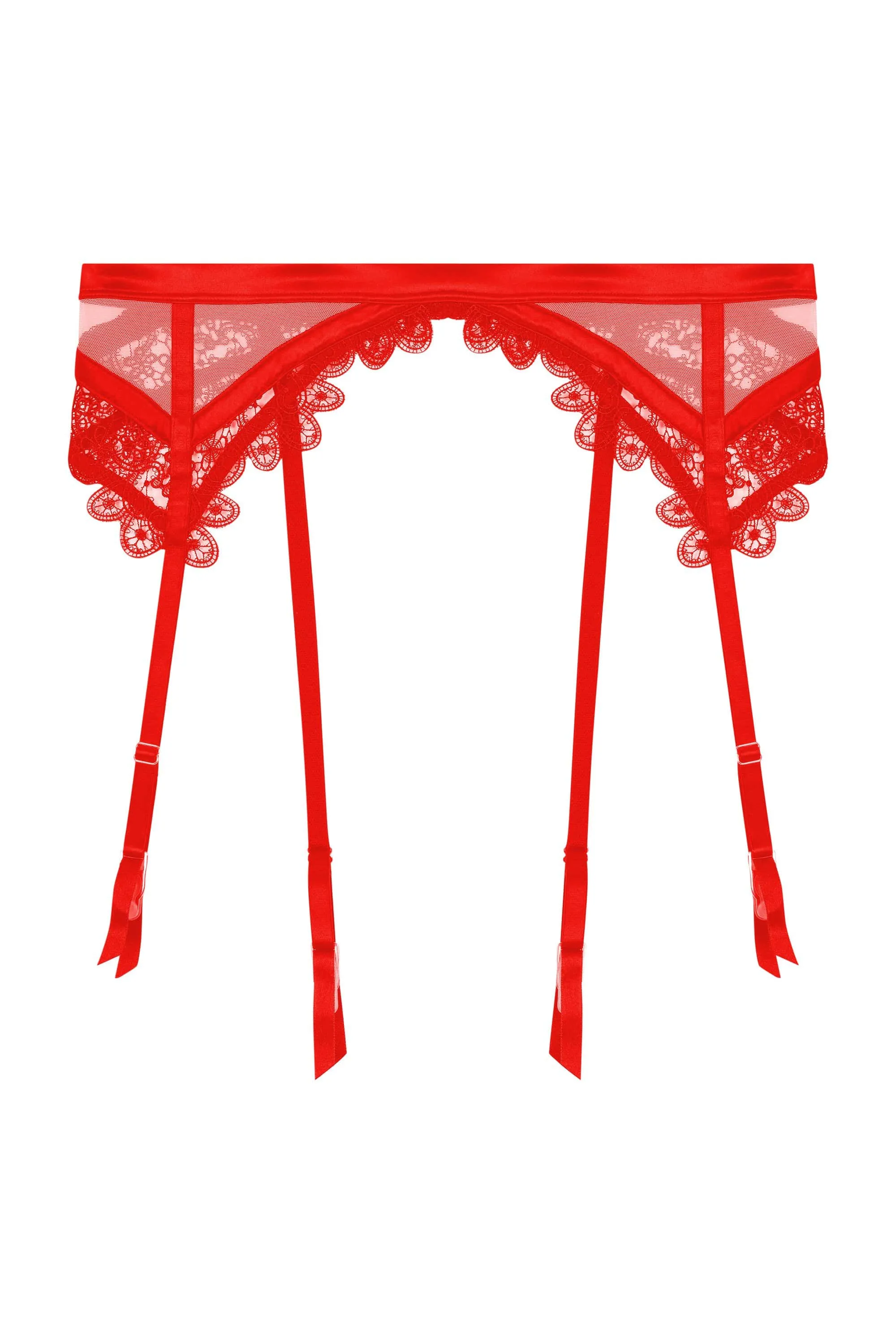 Anaise Red Suspender Belt