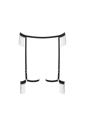 Antoinette Thigh Harness (Black/Silver)