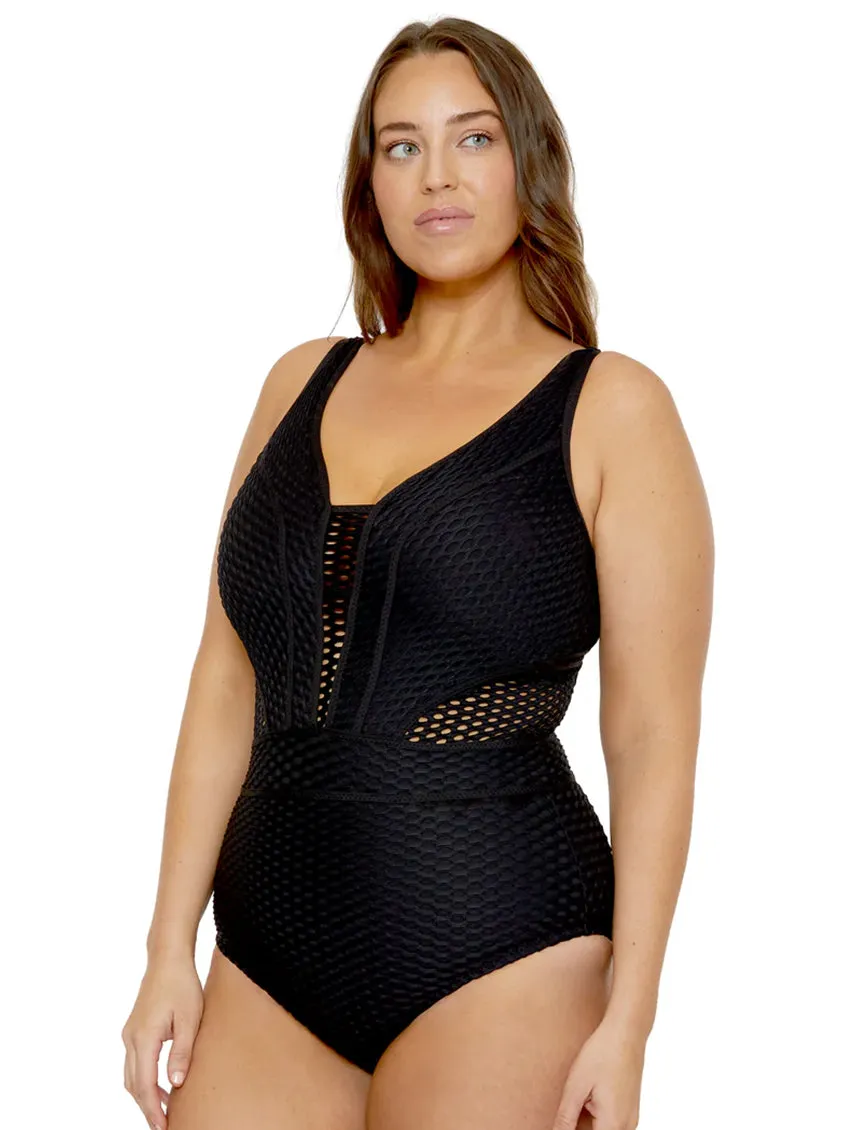 Becca Castaway Plunge One Piece Swimsuit