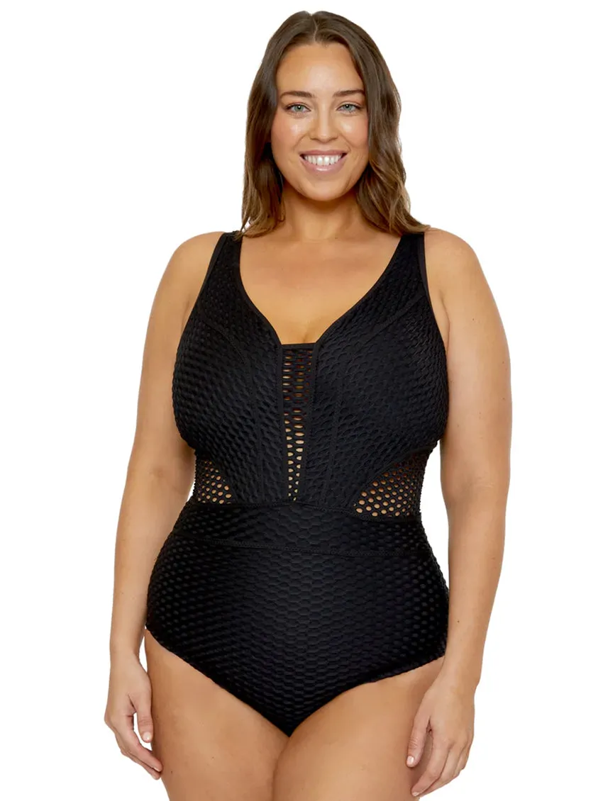 Becca Castaway Plunge One Piece Swimsuit