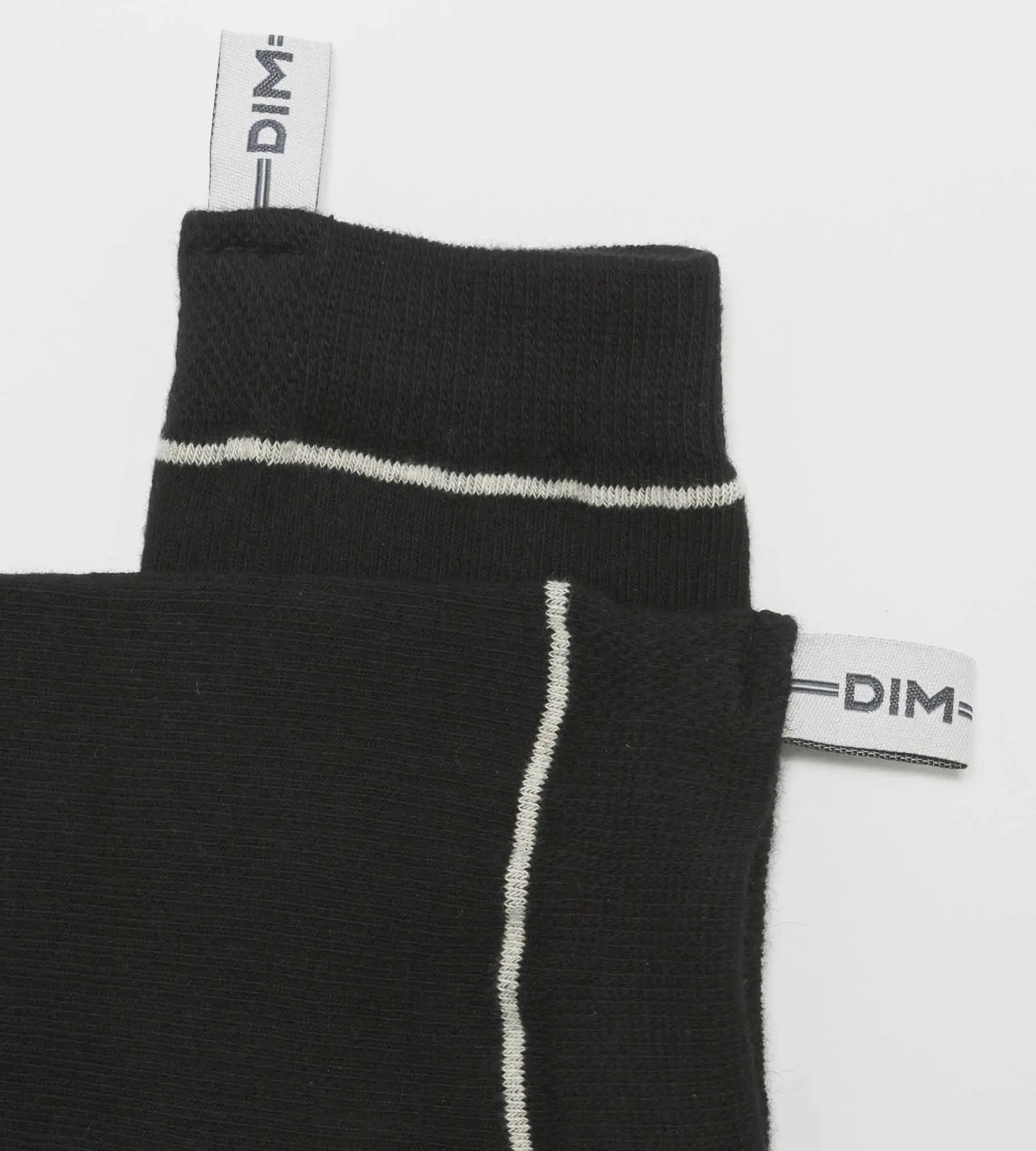 Black Unisex ribbed modal cotton socks Dim Icons