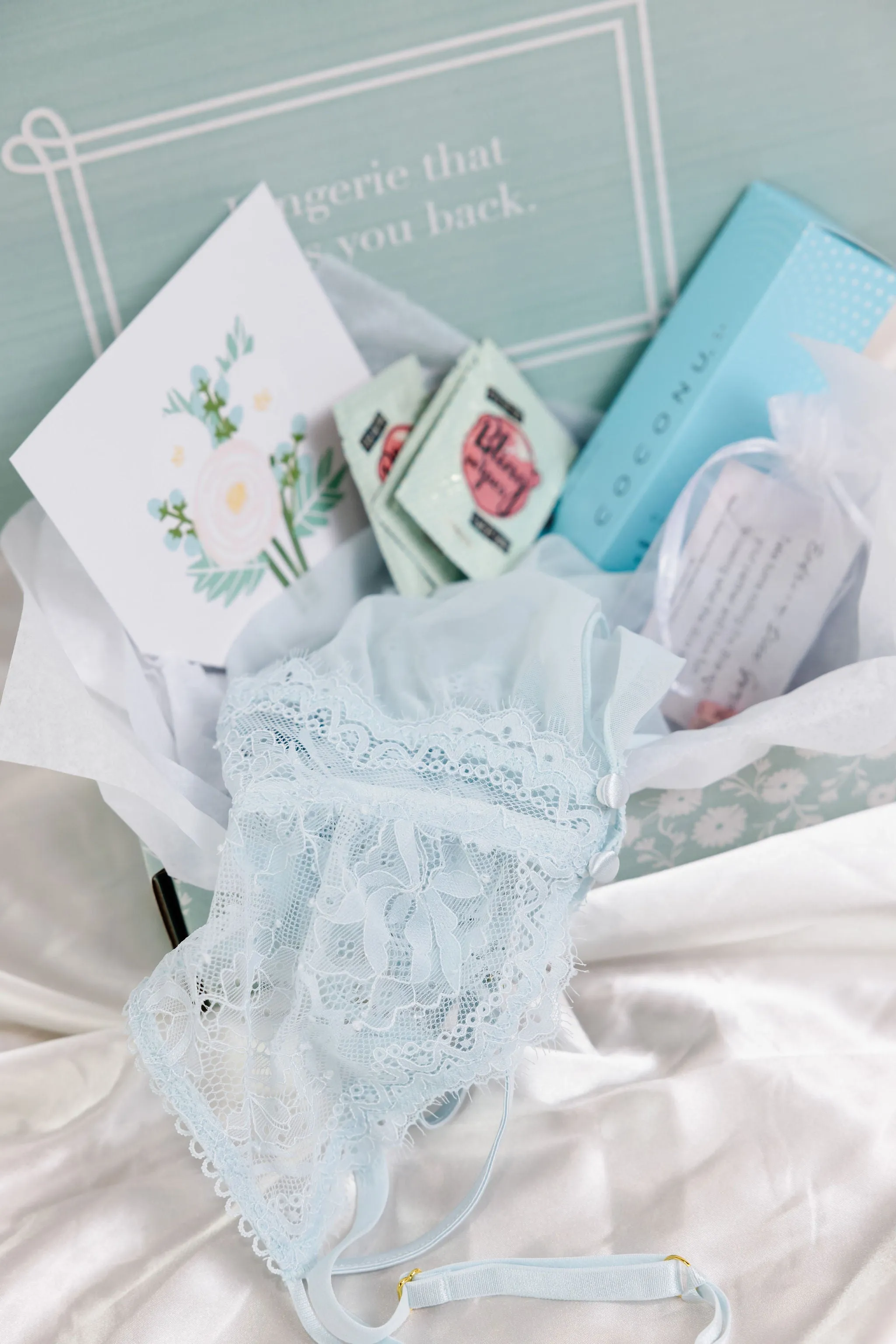 Bridal Bundle: Eyelash Lace Crotchless Teddy - Pearl