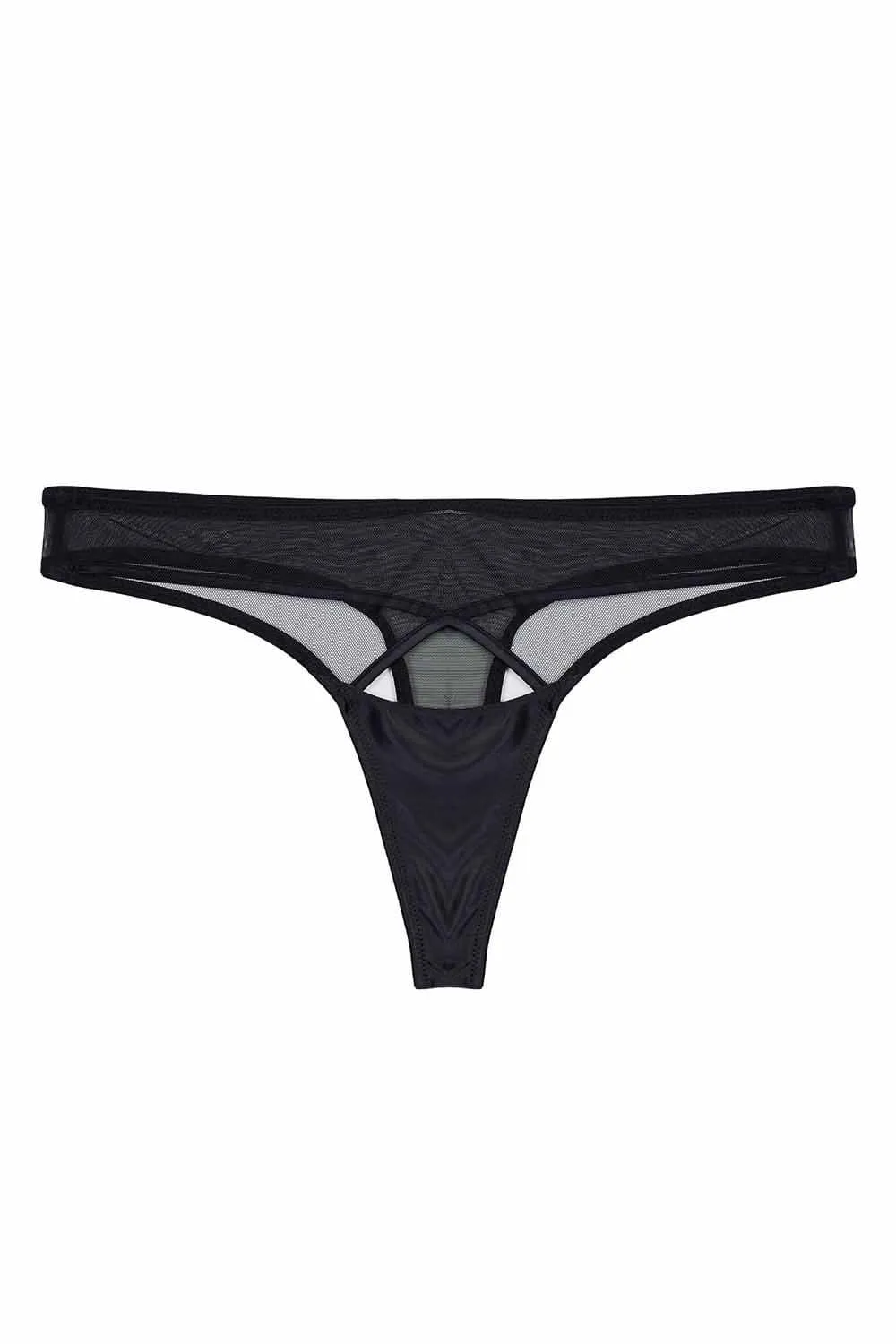 Charlie Black Cut-out Thong