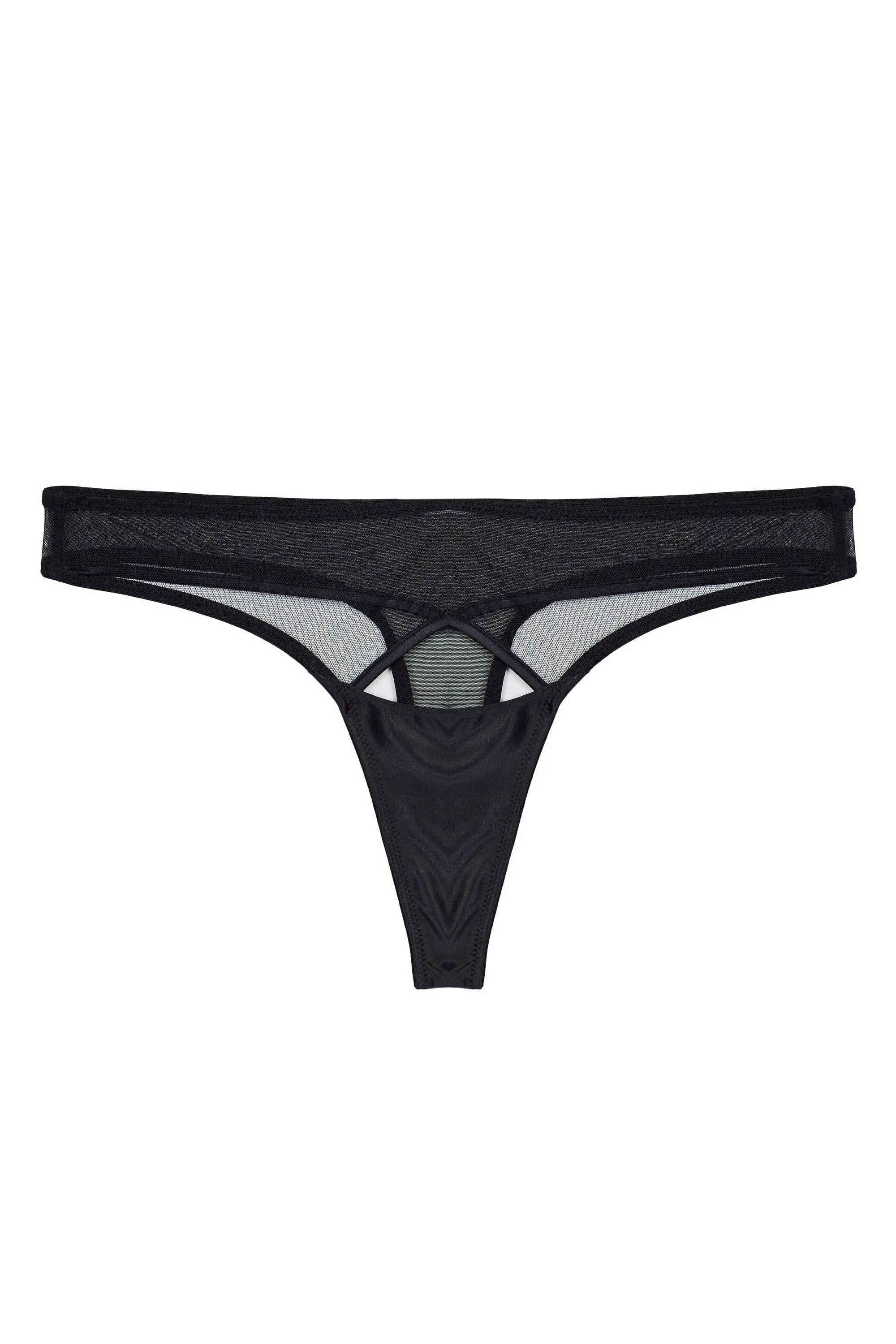 Charlie Black Cut-out Thong
