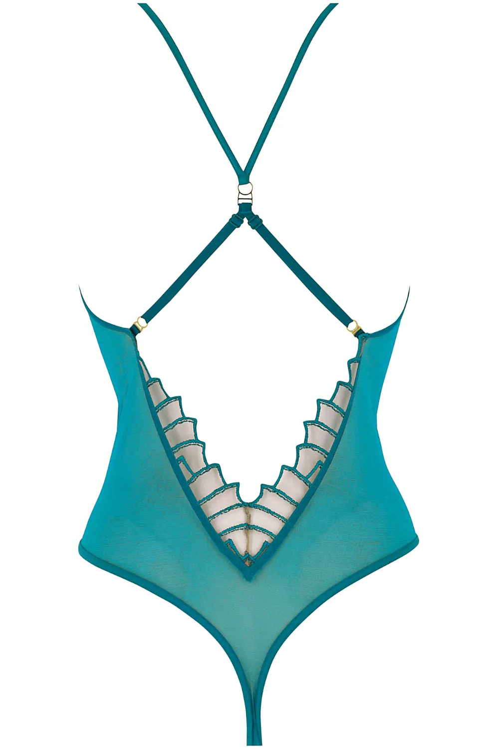 Cosmic Dream Thong Bodysuit Lagoon. Size M (UK 12)