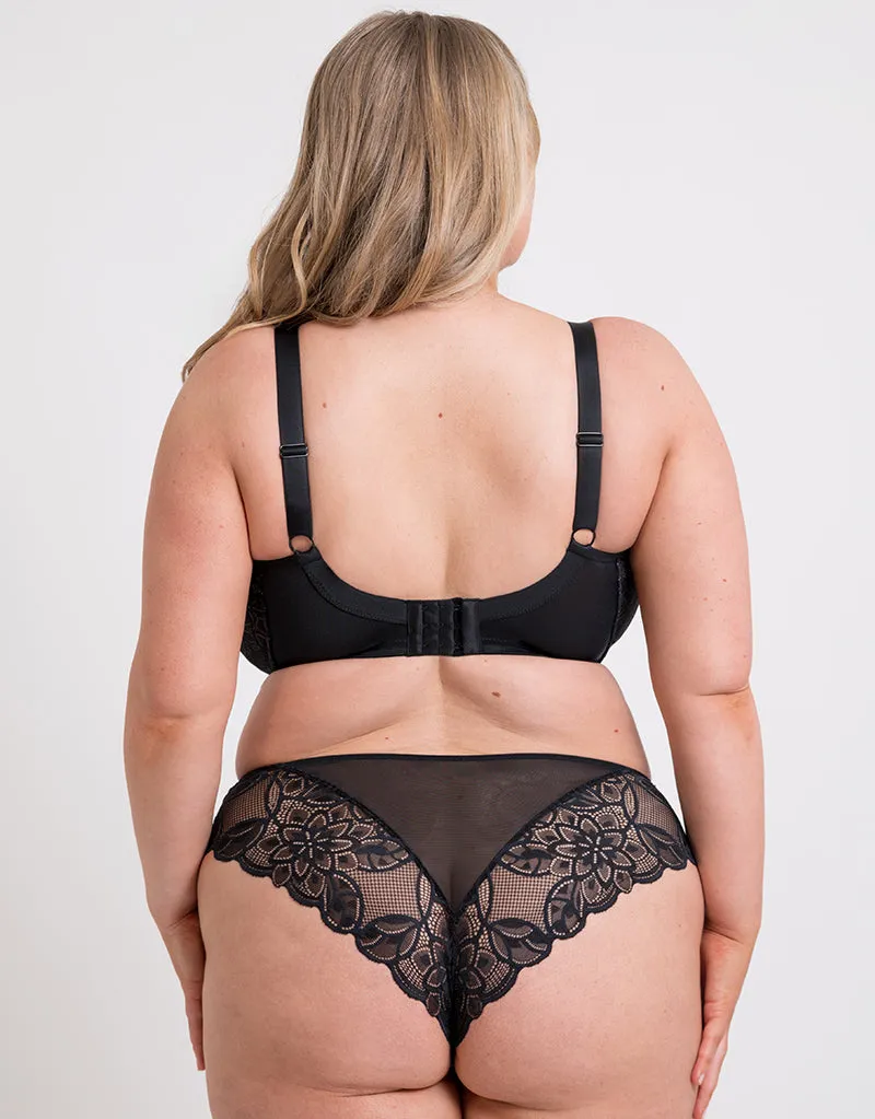 Curvy Kate Lovelace Full Cup Side Support Bra Black/ Taupe