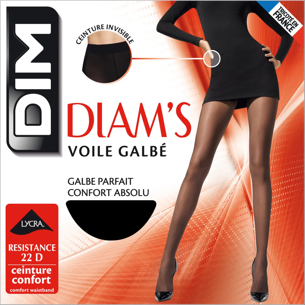 Diam's Voile Galbé 22 sheer shaping tights in black