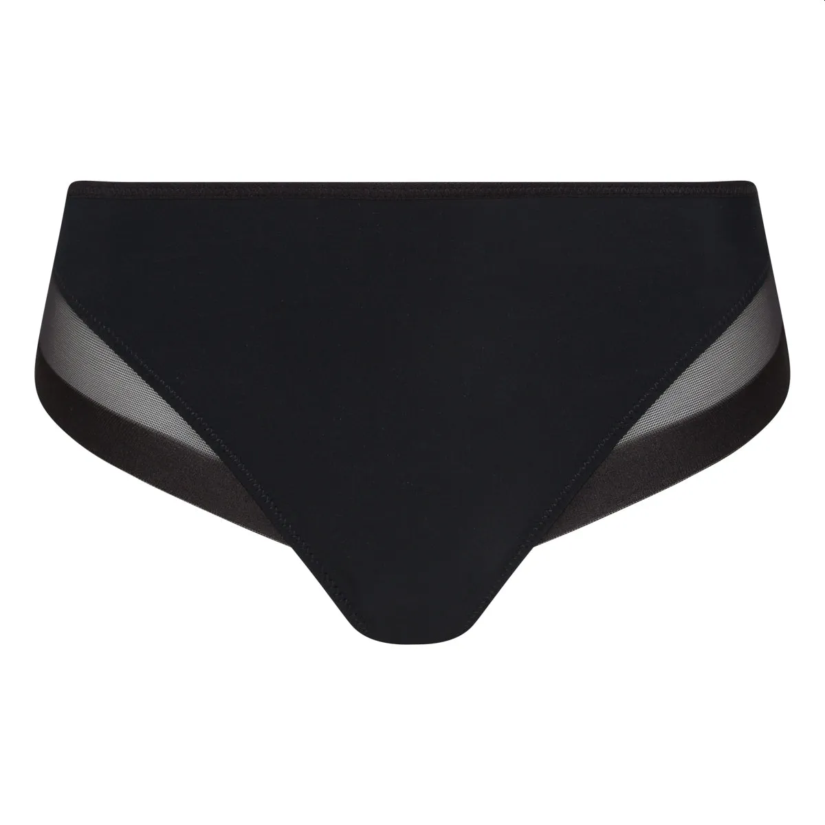 Dim Generous black microfibre and tulle briefs