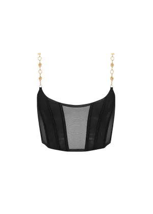 Emery Soft Bustier (Black/Gold)