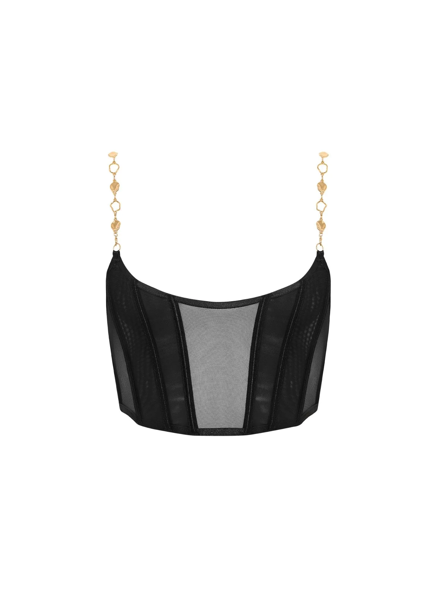 Emery Soft Bustier (Black/Gold)