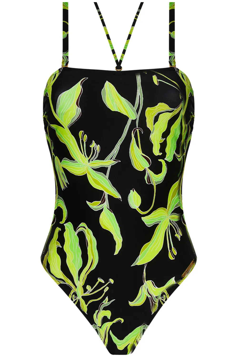 Fleurs de Nuit Strapless Swimsuit