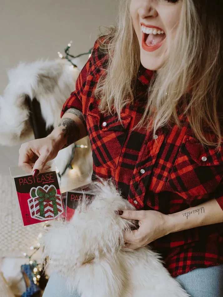 Gift: Christmas Present Wrapped with Bow Nipple Pasties