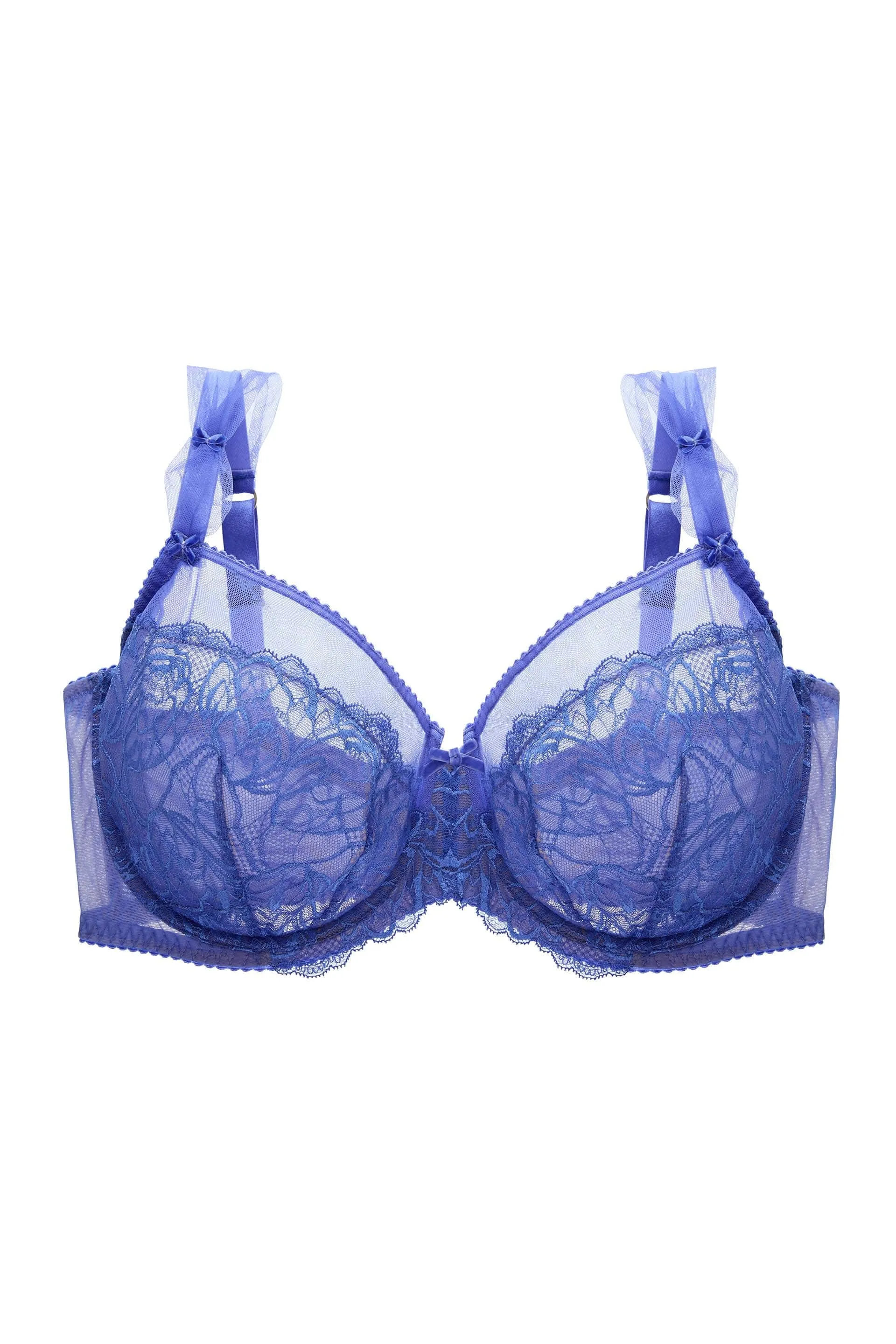 Gwendolline Blue Lace Underwire Curve Bra
