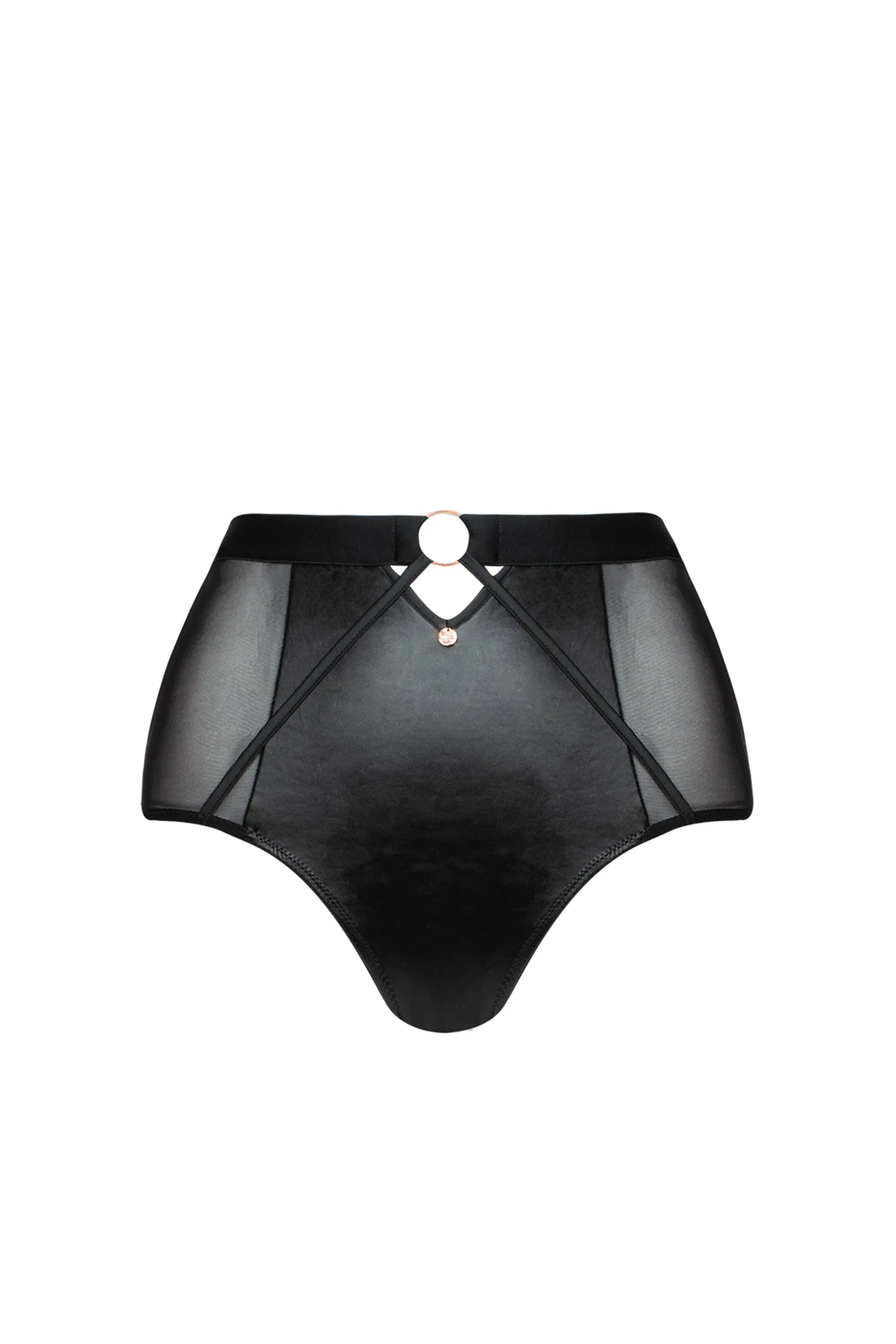 Harnessed High Waist Brief Black