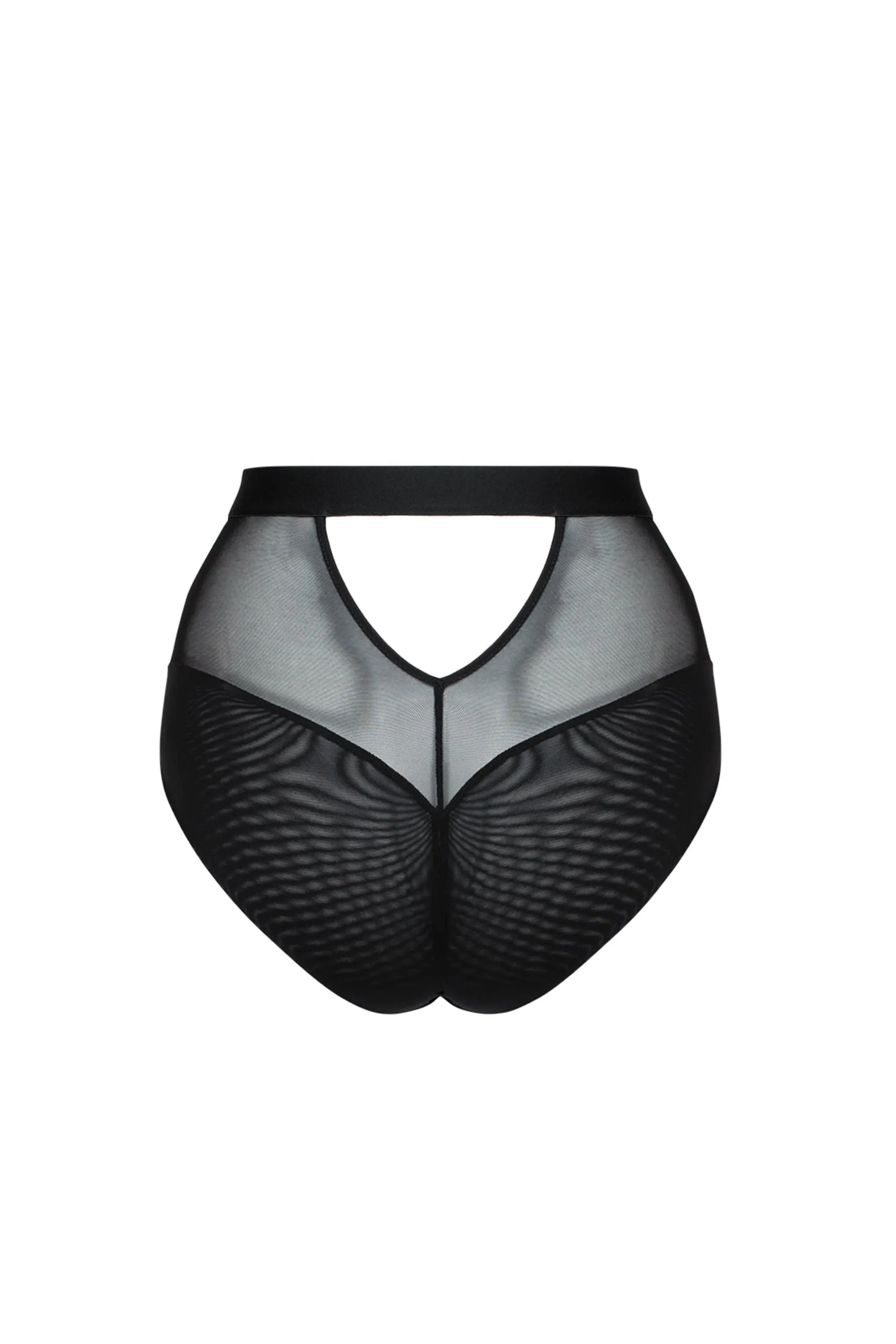 Harnessed High Waist Brief Black