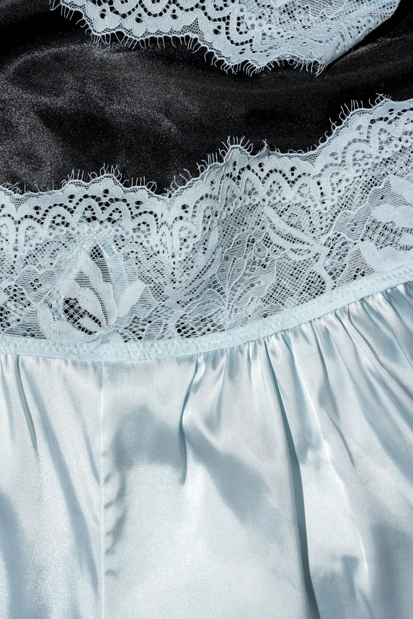 High Waist Satin Tap Shorts - Something Blue