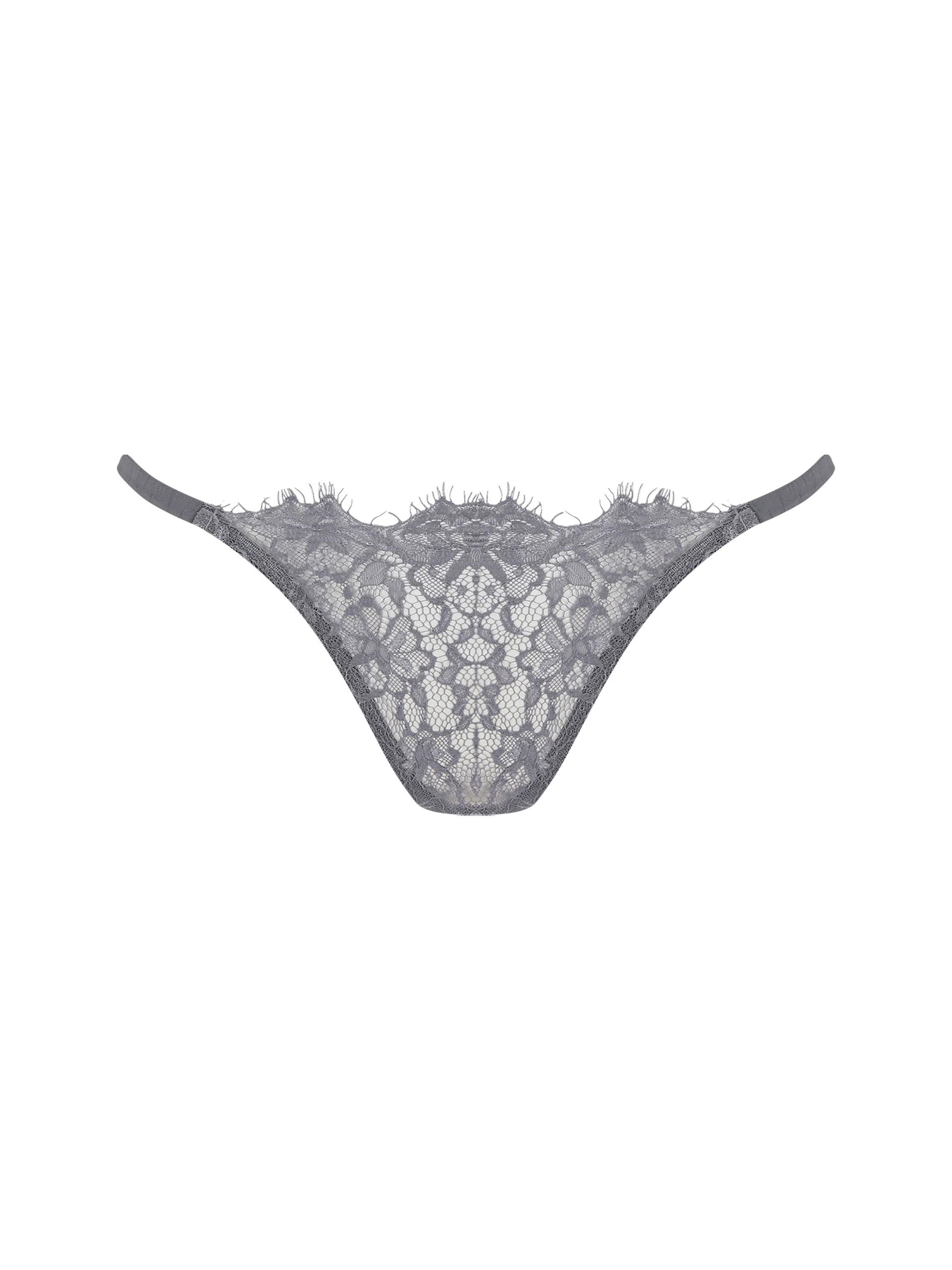 Isabella Grey Lace Open Back Brief