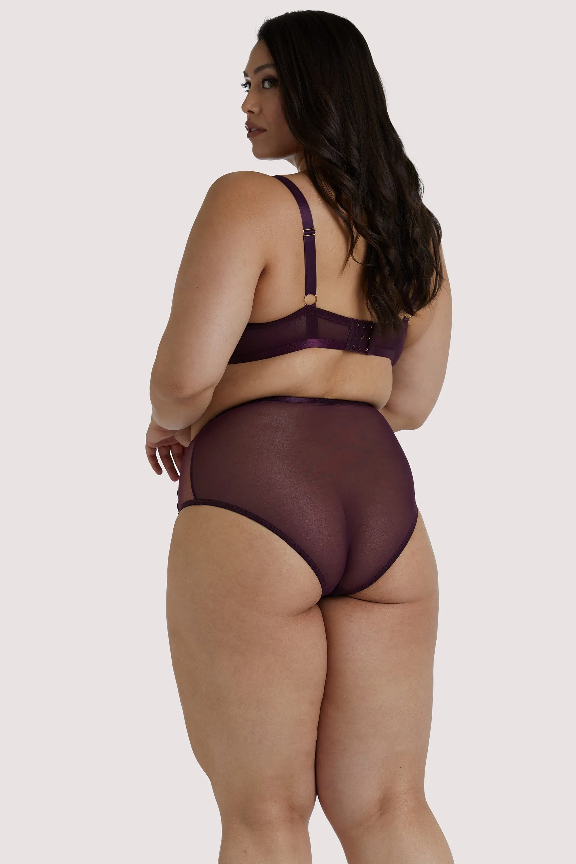 Kelly Wine PVC Curve Brief