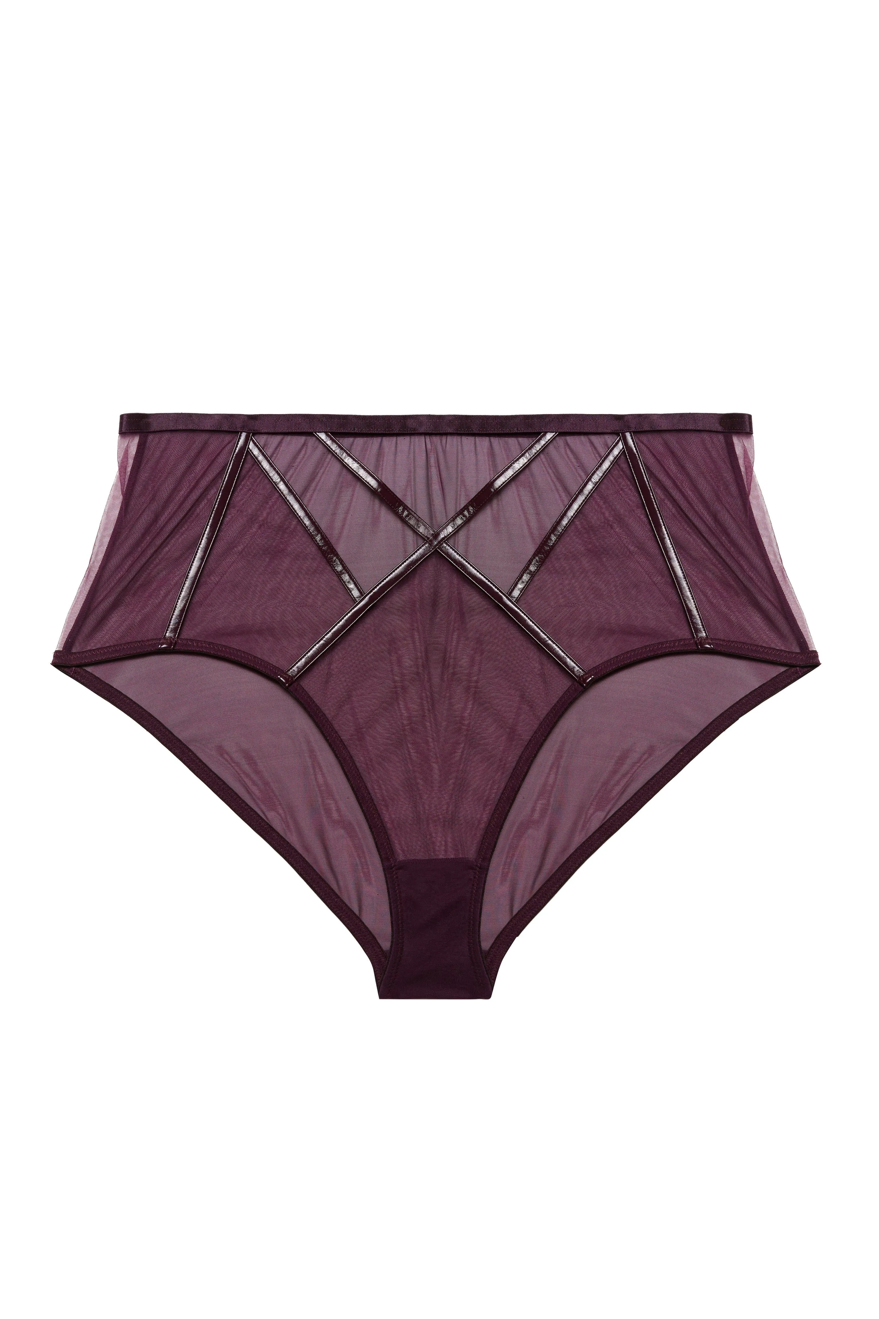 Kelly Wine PVC Curve Brief