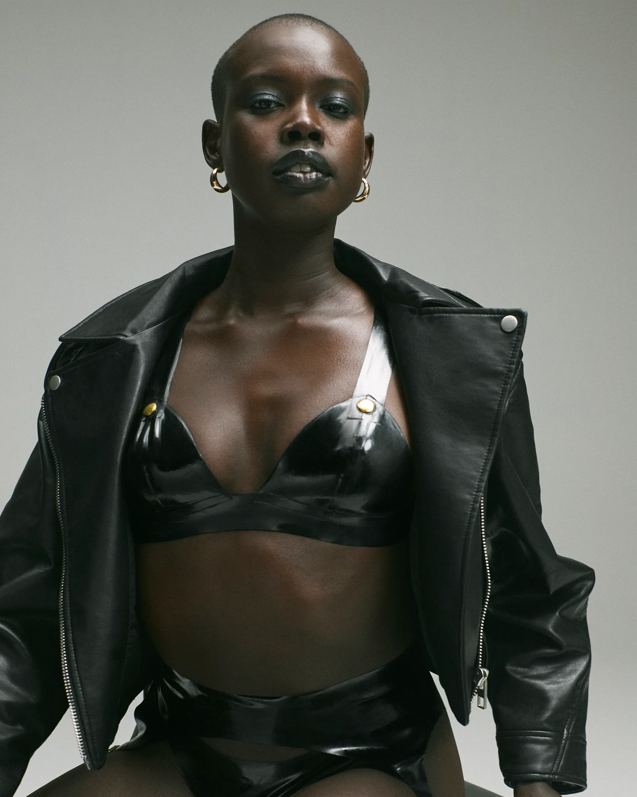 Latex Bra Black