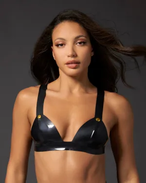 Latex Bra Black