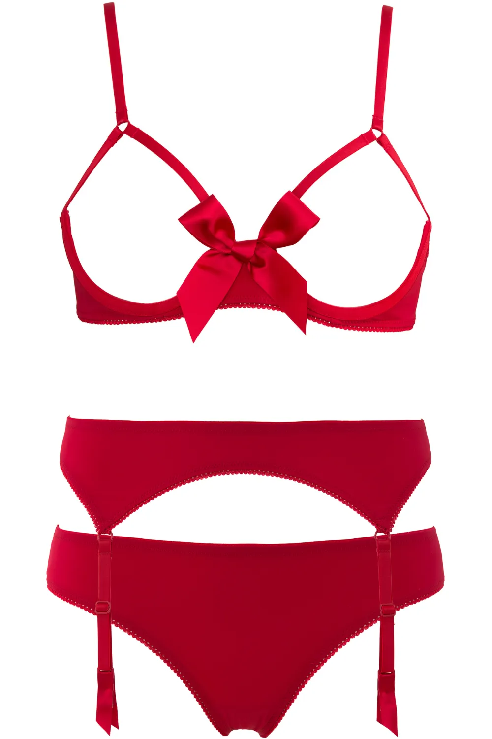 Le Petit Secret Cupless Bra. Naked Shorty & Suspender