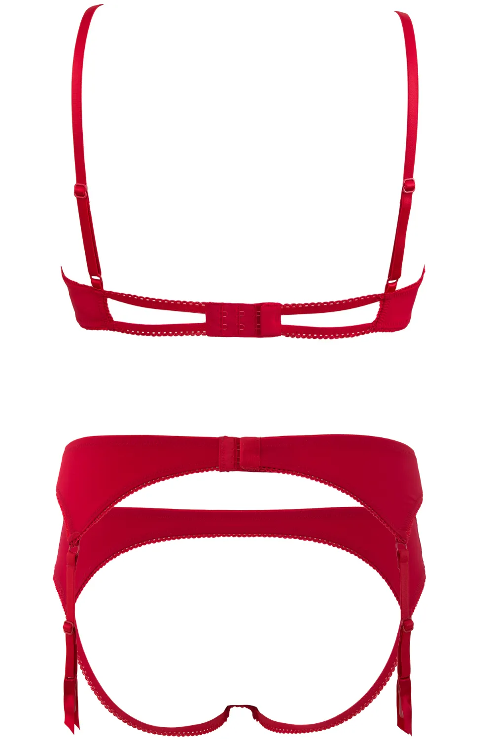 Le Petit Secret Cupless Bra. Naked Shorty & Suspender