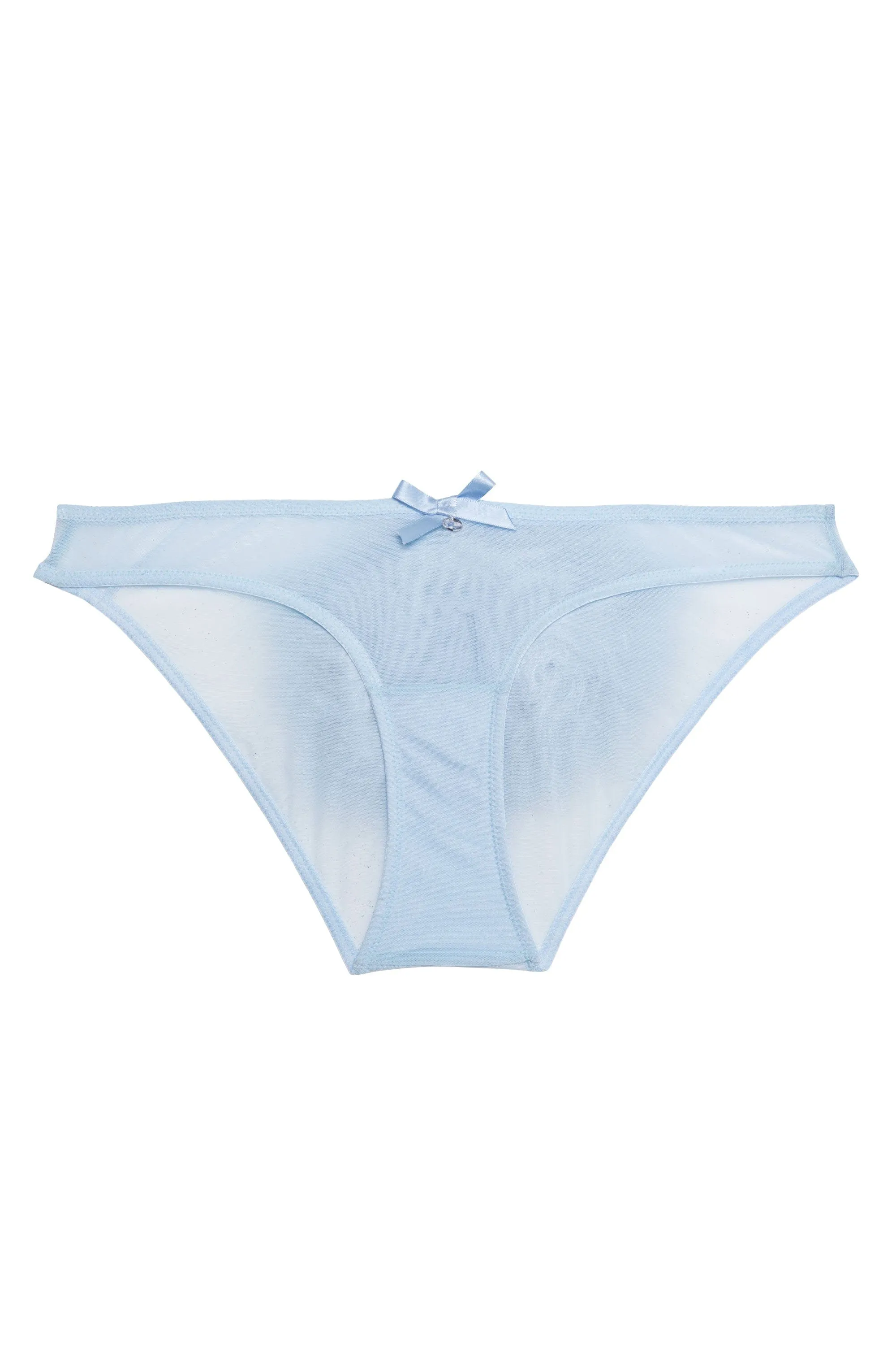 Lulu Baby Blue Diamanté Marabou Brief