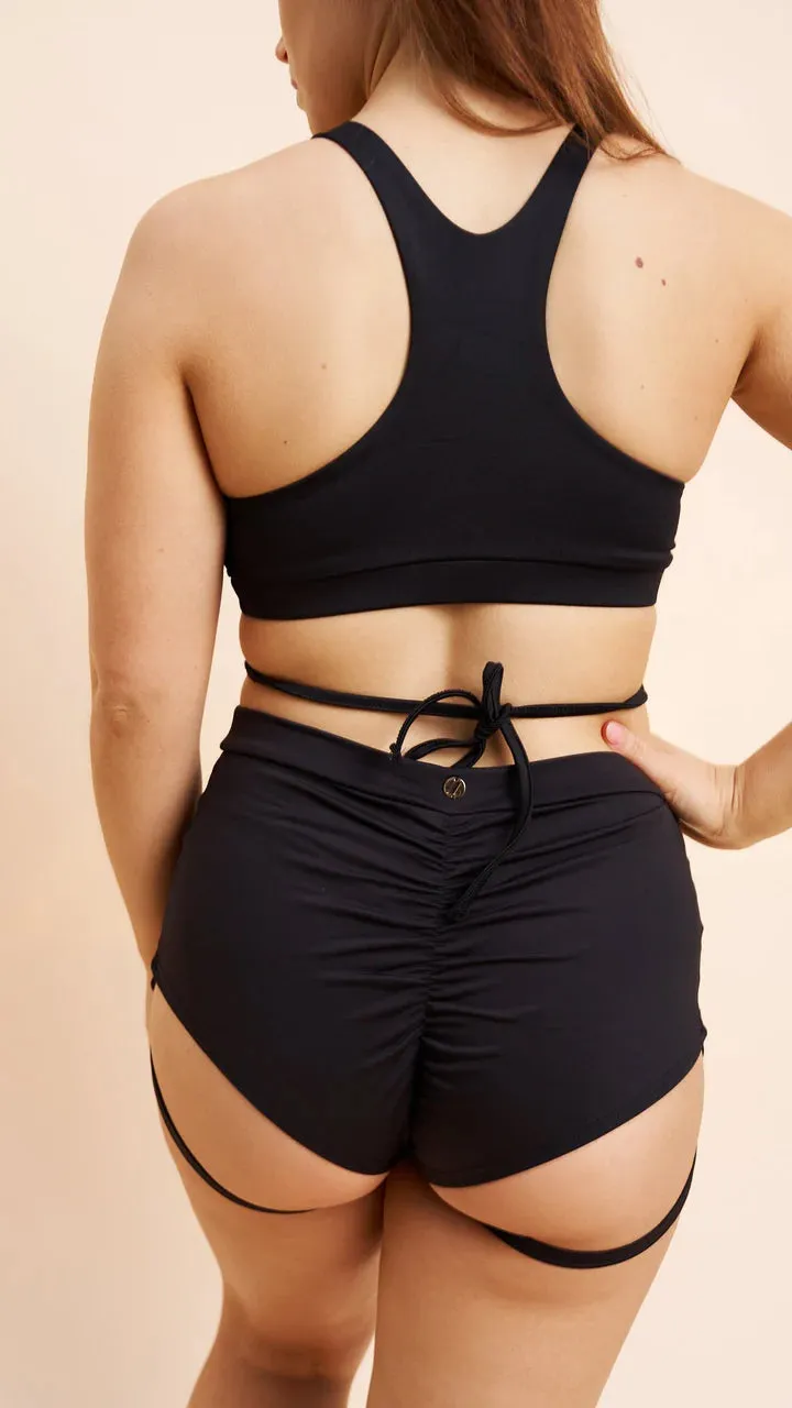 Lure You High Waisted Garter Shorts