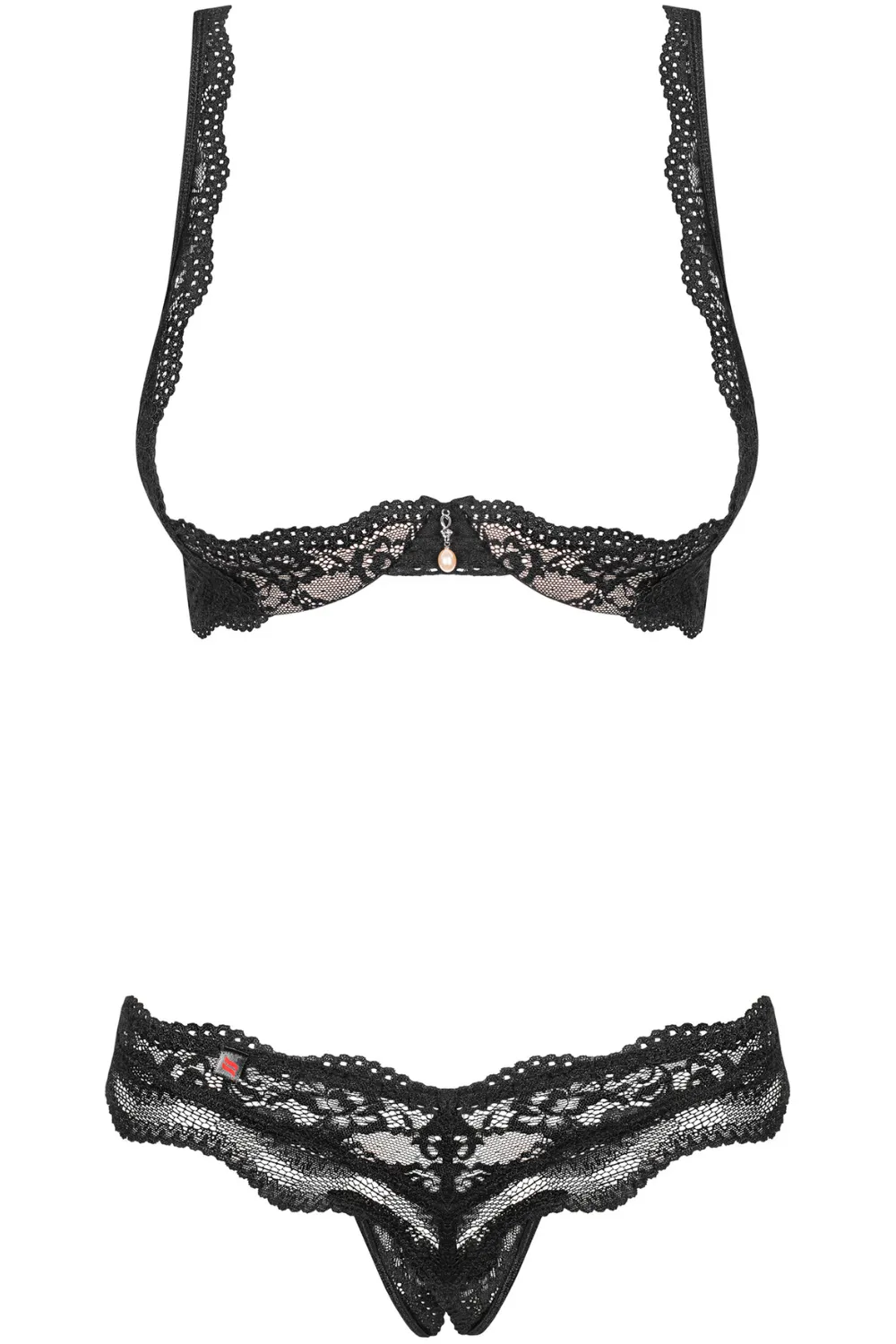 Luvae Cupless Bra & Crotchless Thong