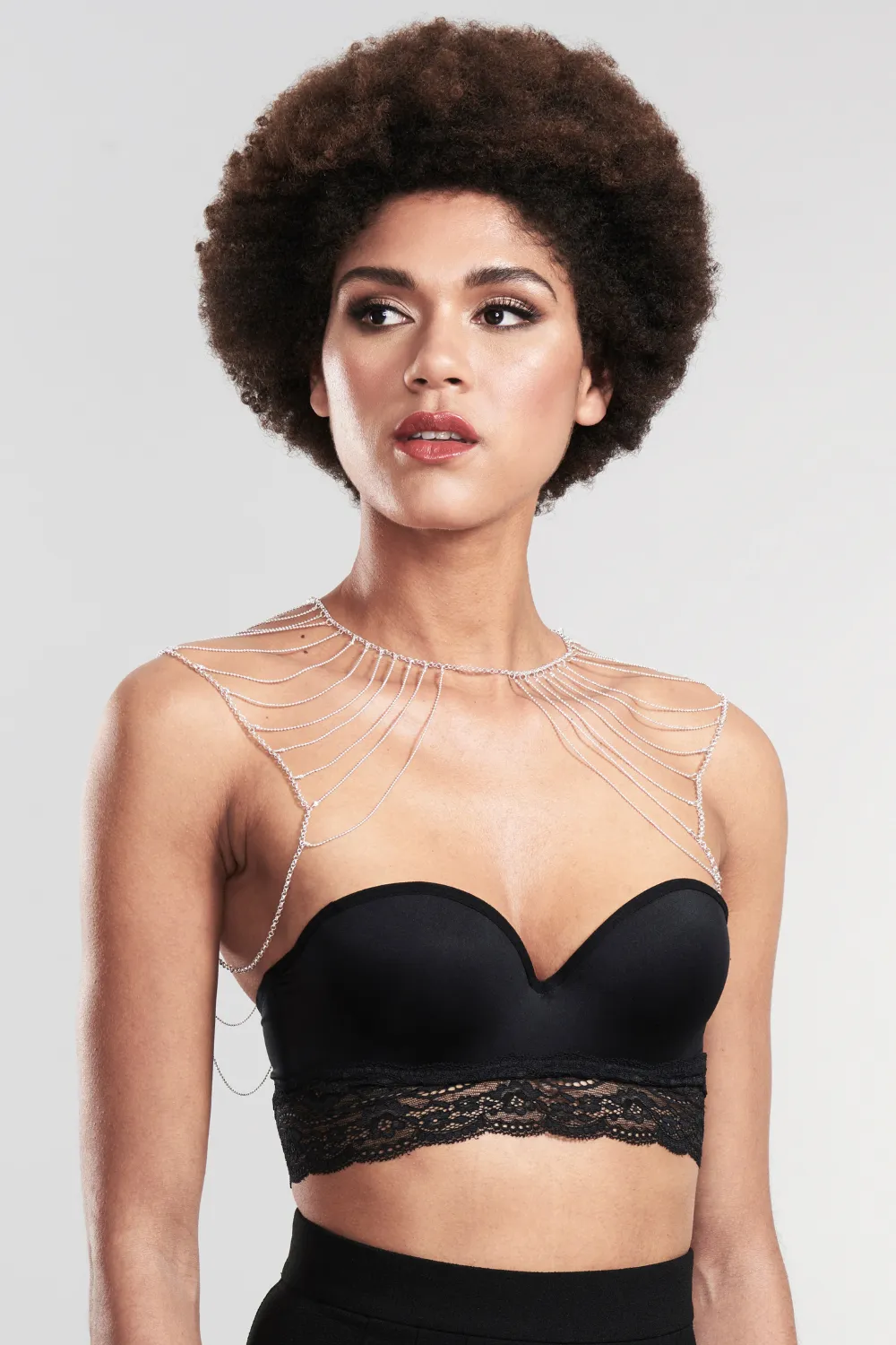 Magnifique Shoulders and Back Chain in Silver