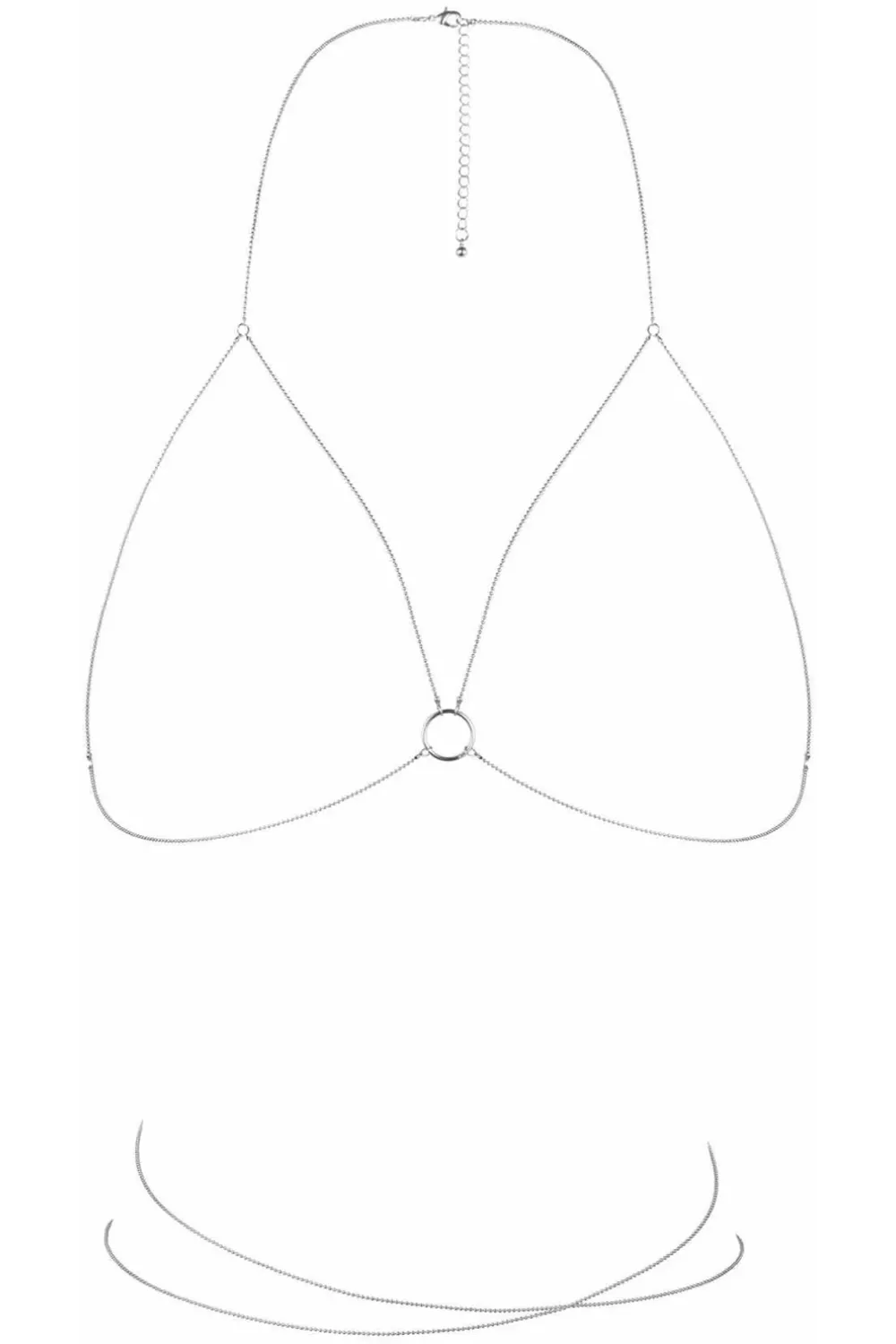 Magnifique Wrap Bra Chain Silver