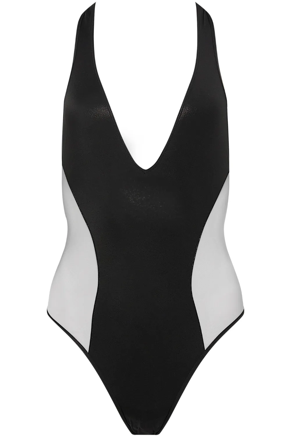 Minuit Plunging Halterneck Thong Swimsuit in Black