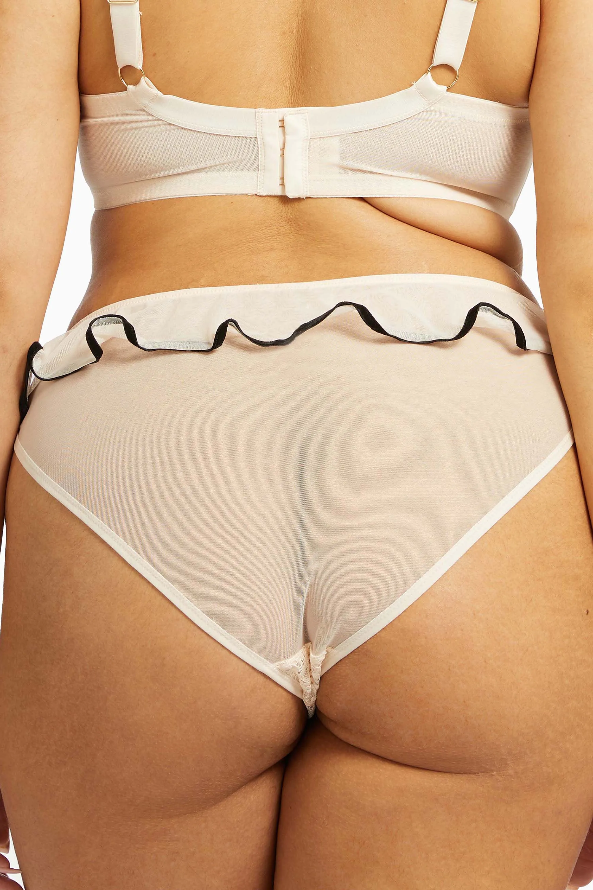 Monica Ribbon Slot Brief Peach Core