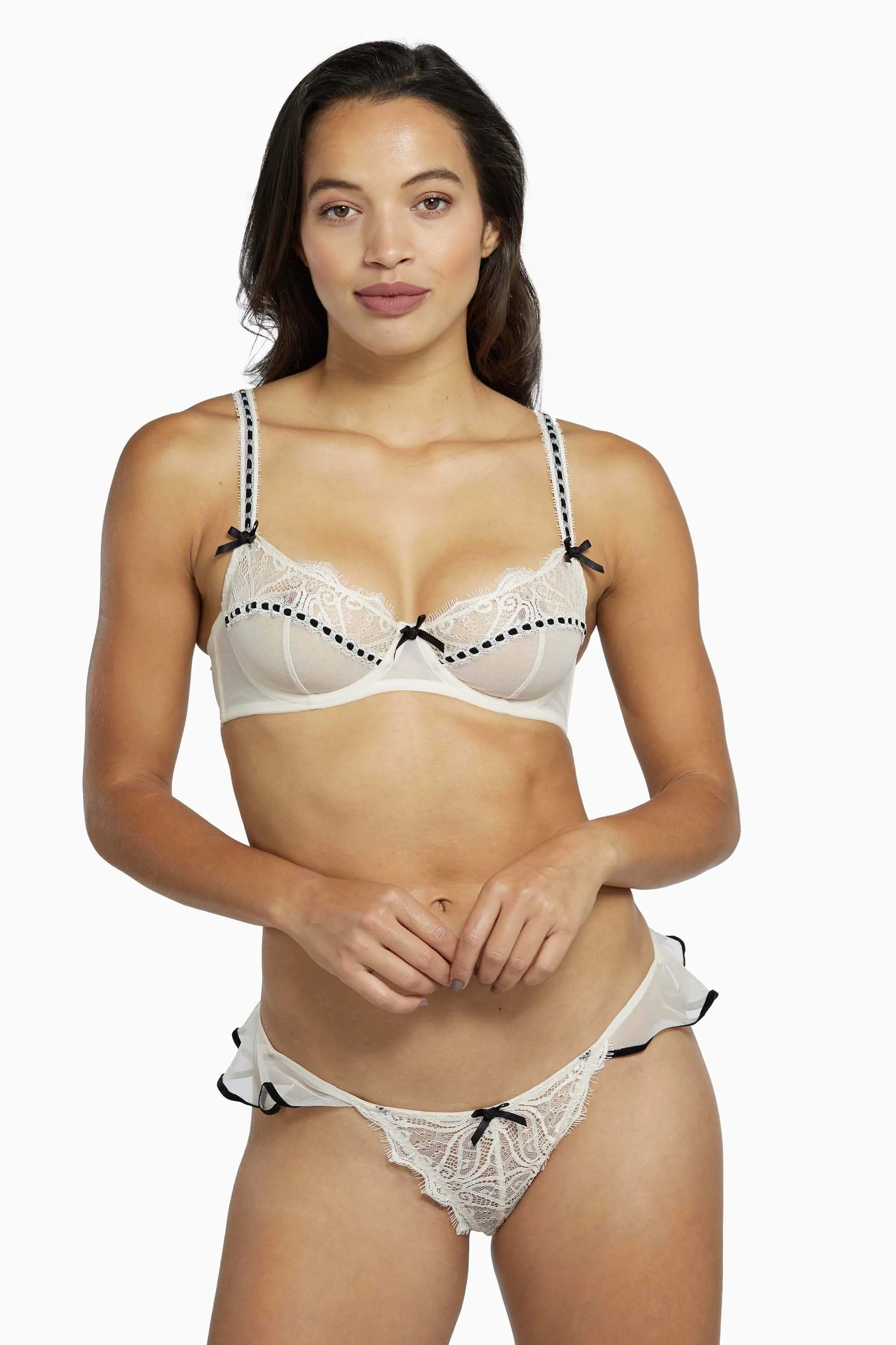 Monica Ribbon Slot Brief Peach Core