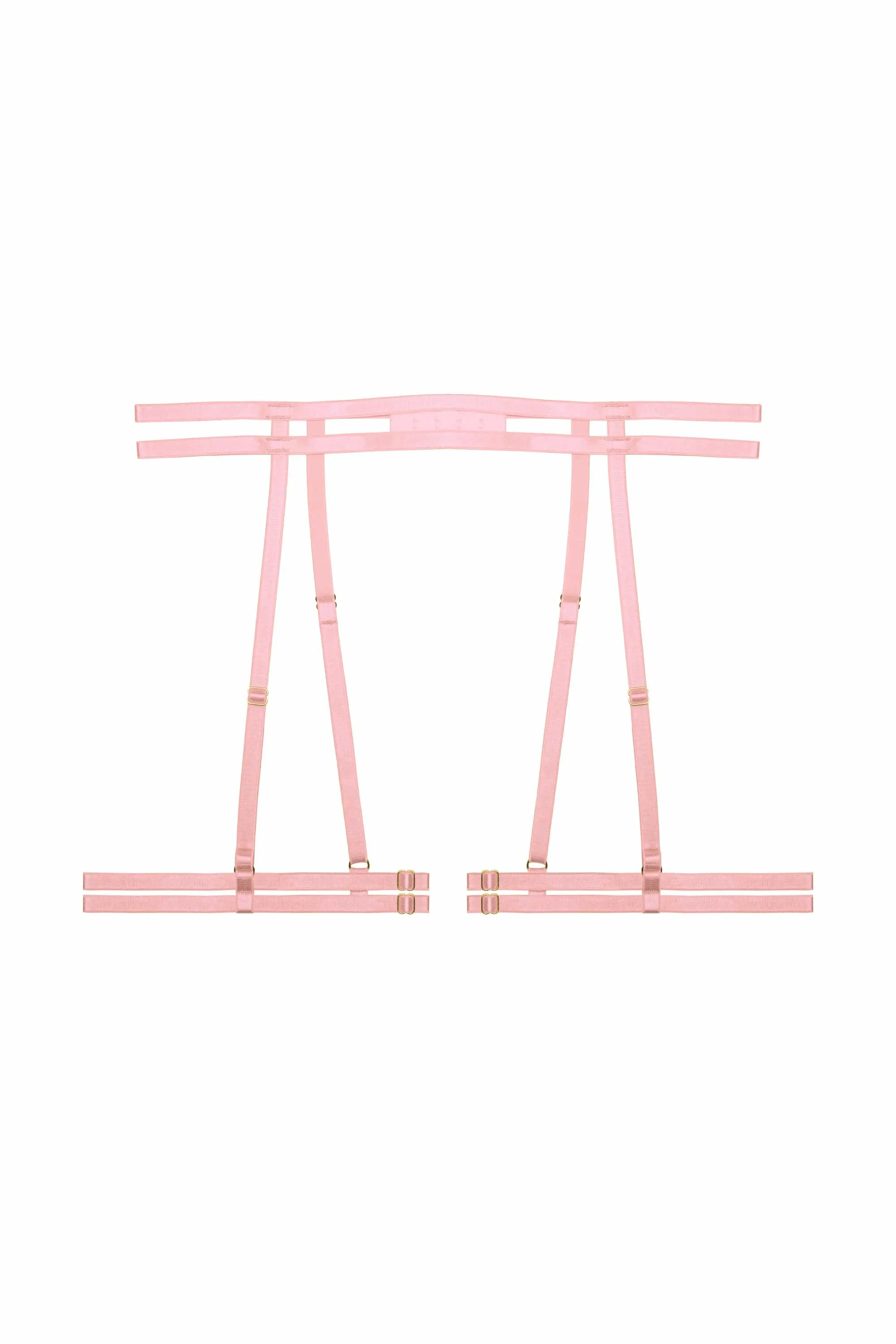 Nella Peach Strappy Suspender Belt