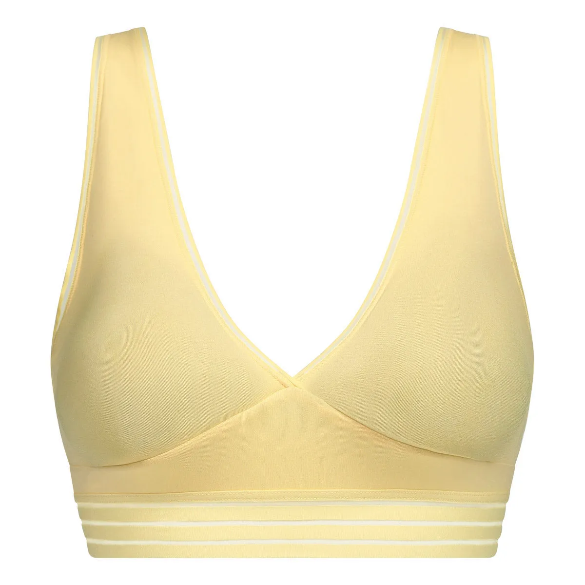 Non-wired triangle bra in microfibre Yellow Oh My Dim's