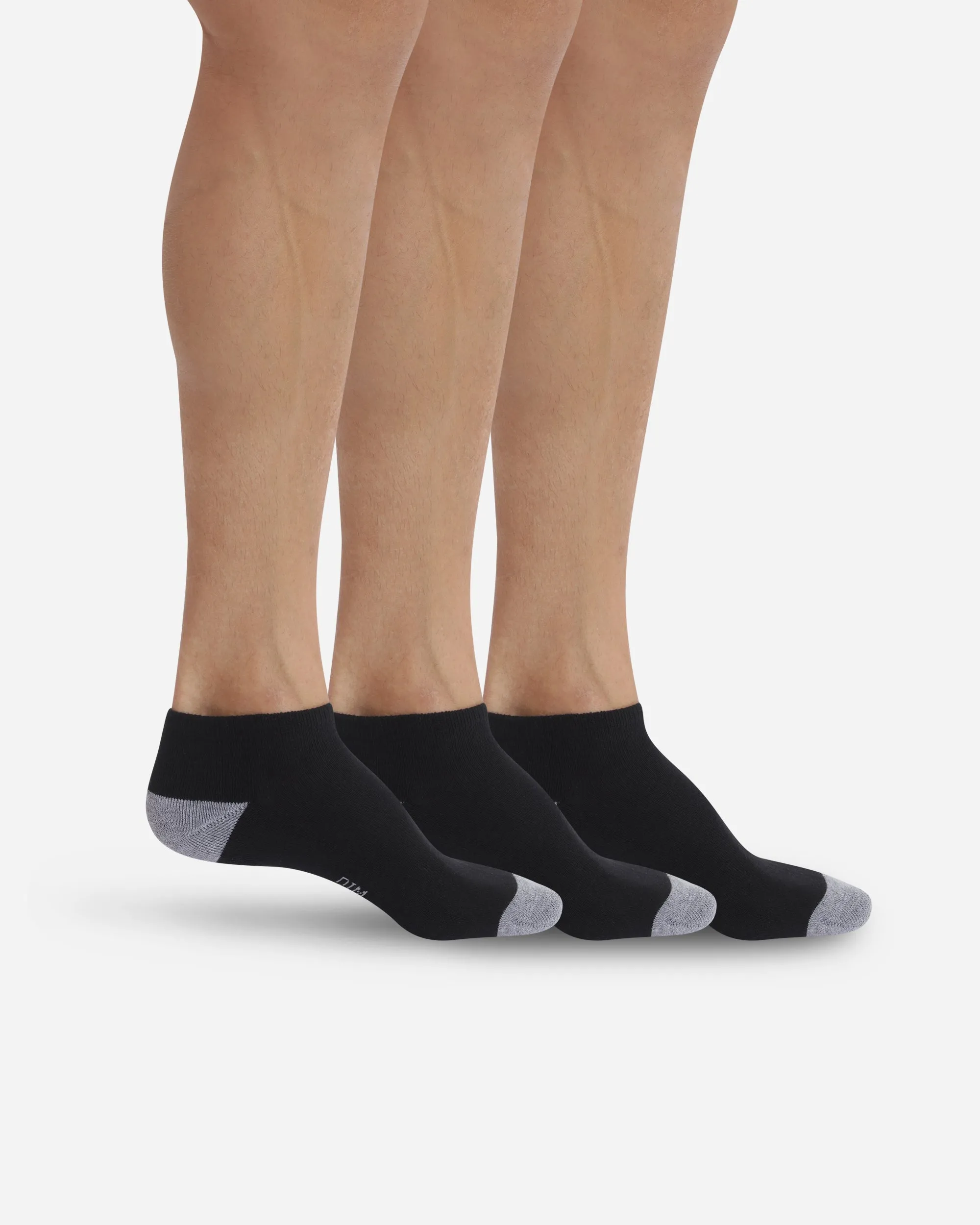Pack of 3 pairs of black EcoDIM Micro trainer socks