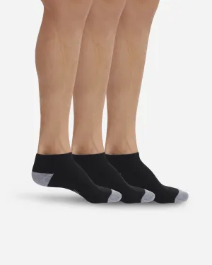Pack of 3 pairs of black EcoDIM Micro trainer socks