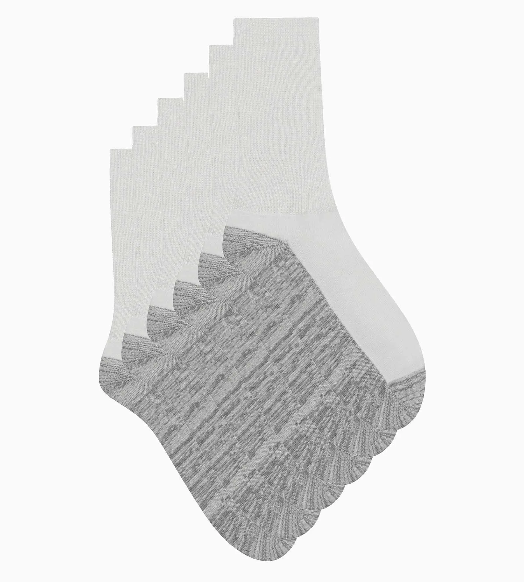 Pack of 3 pairs of men's cotton socks White Grey EcoDim Sport