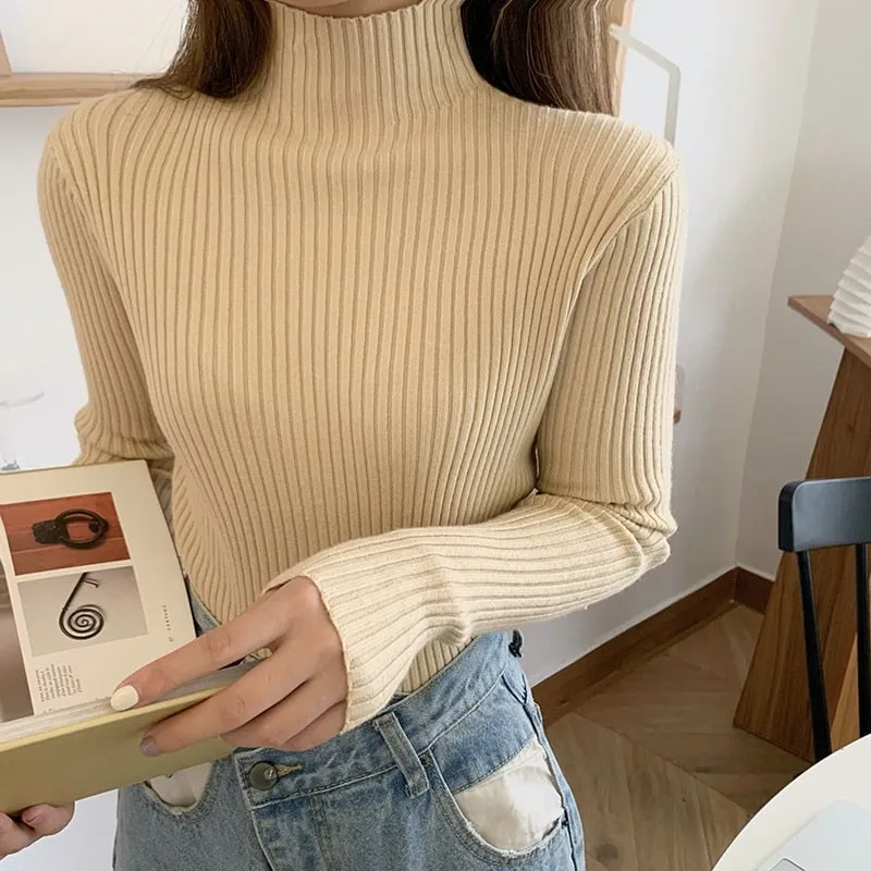 #PB Chic Long Sleeve Casual Turtleneck