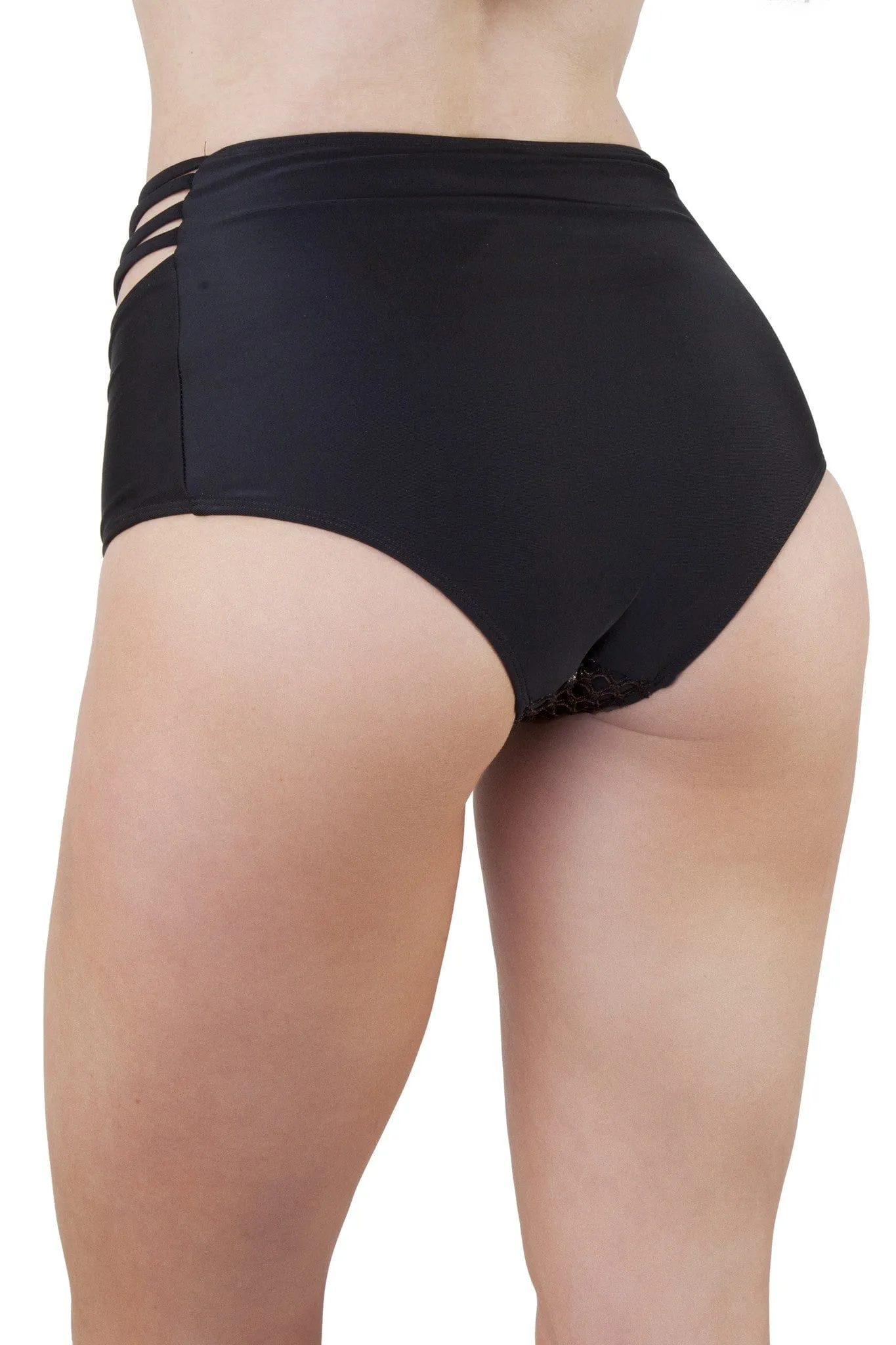 Peek & Beau Gold Fishnet High Waist Brief