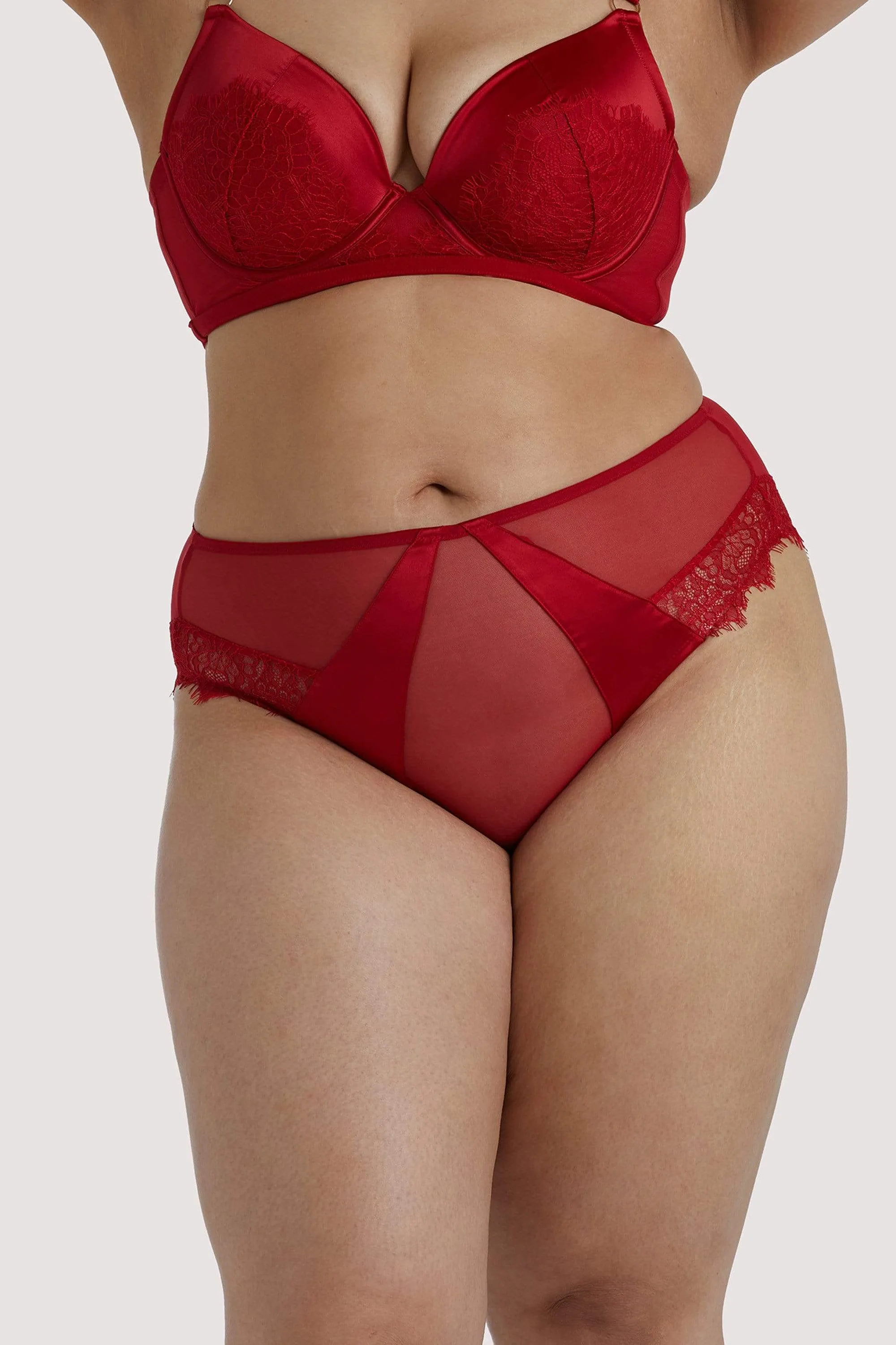 Playful Promises Melina Red High Waist Brief